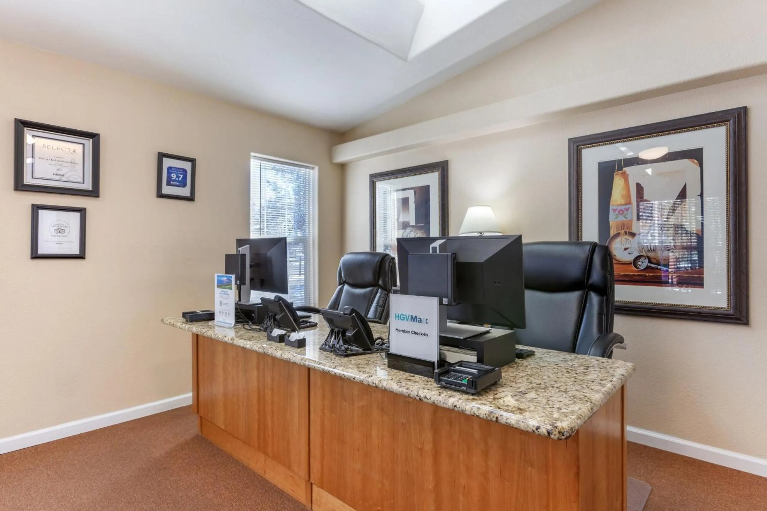 Lobby or reception in PVC at The Roundhouse Resort