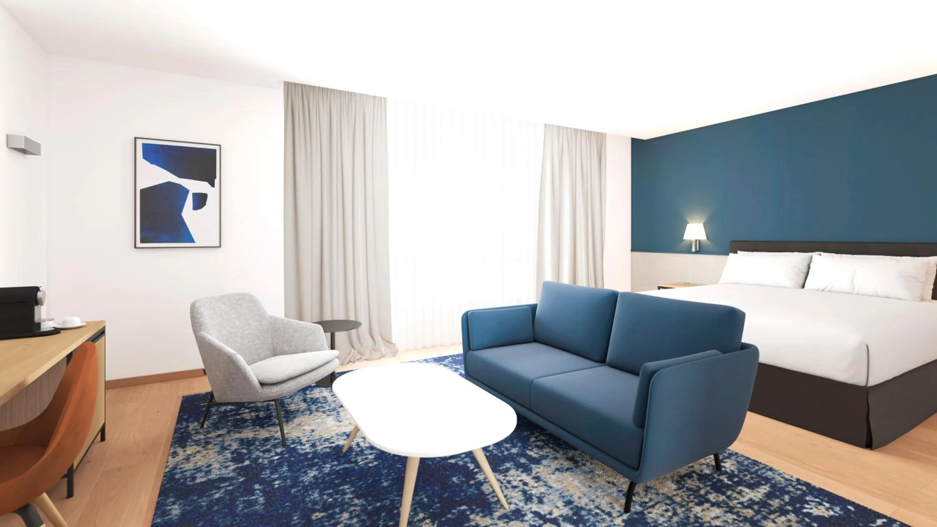 Photo of the whole room, Bed in Hotel Crowne Plaza Madrid Airport