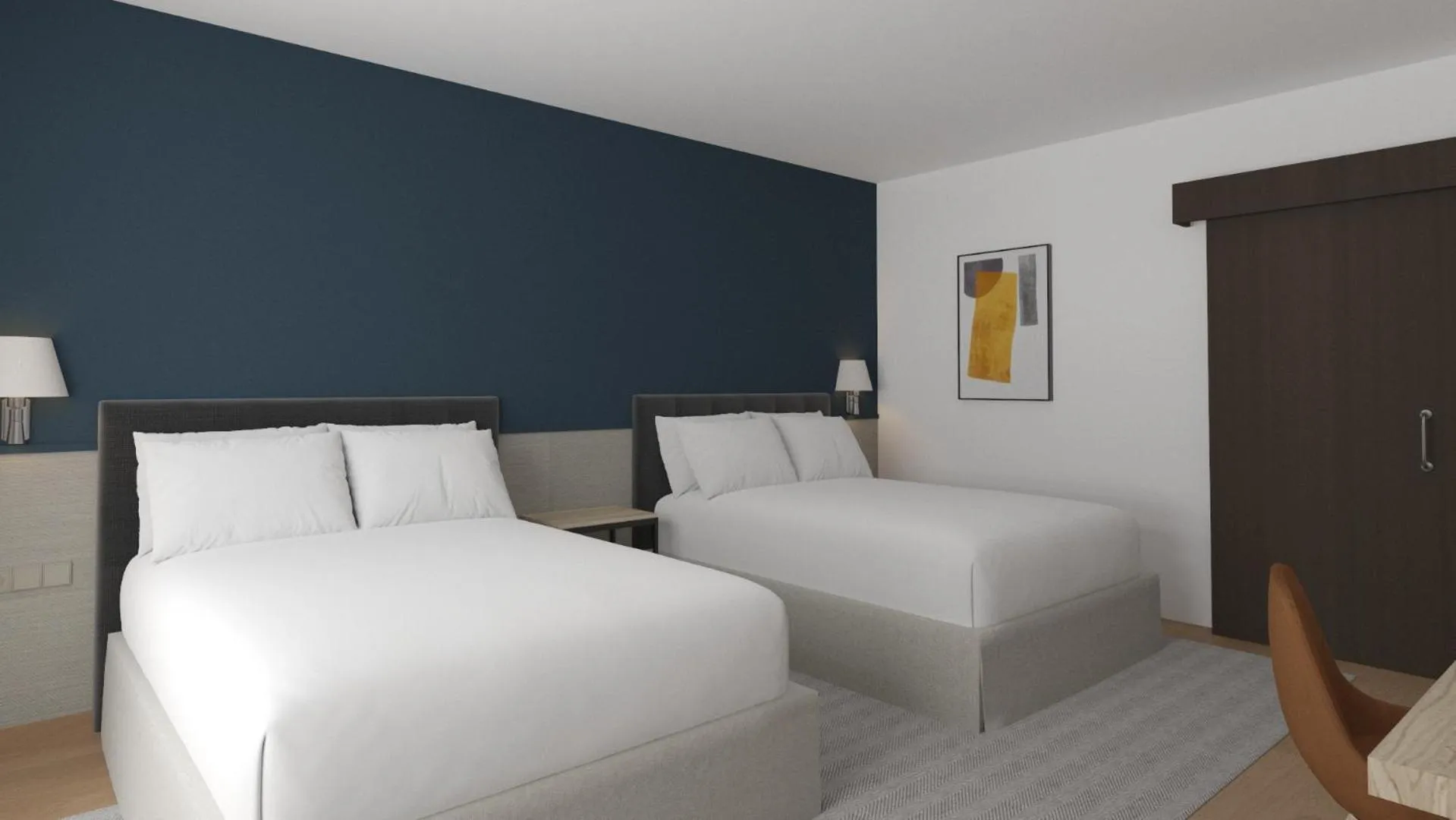 Bed in Hotel Crowne Plaza Madrid Airport