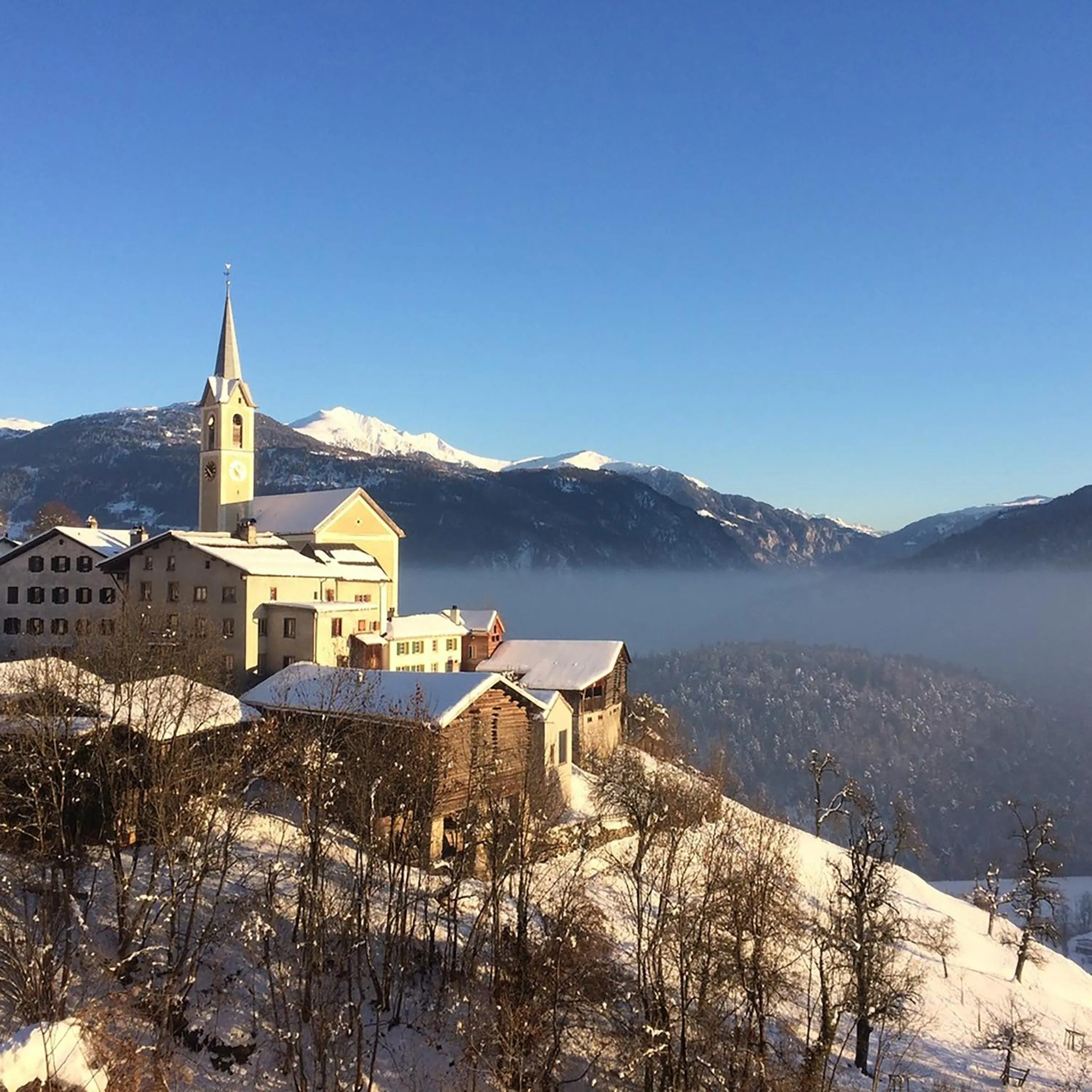 Natural landscape in Jugendherberge Trin