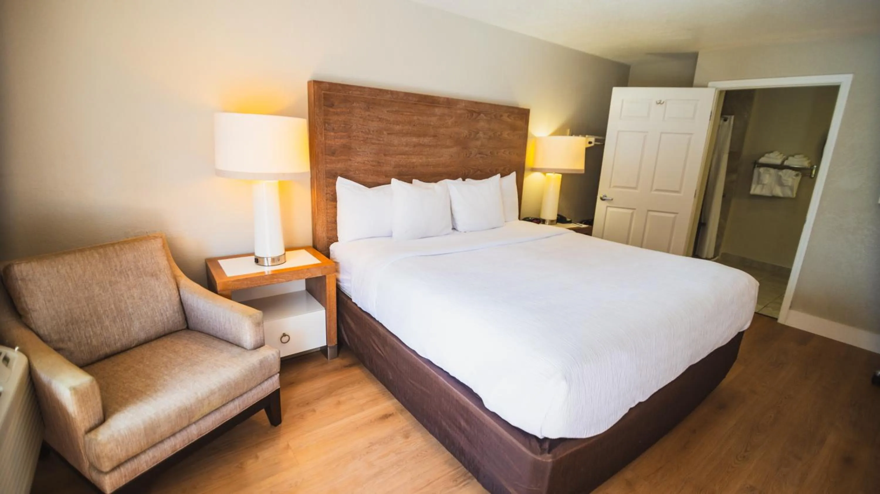 Bed in Quality Inn & Suites By the Parks