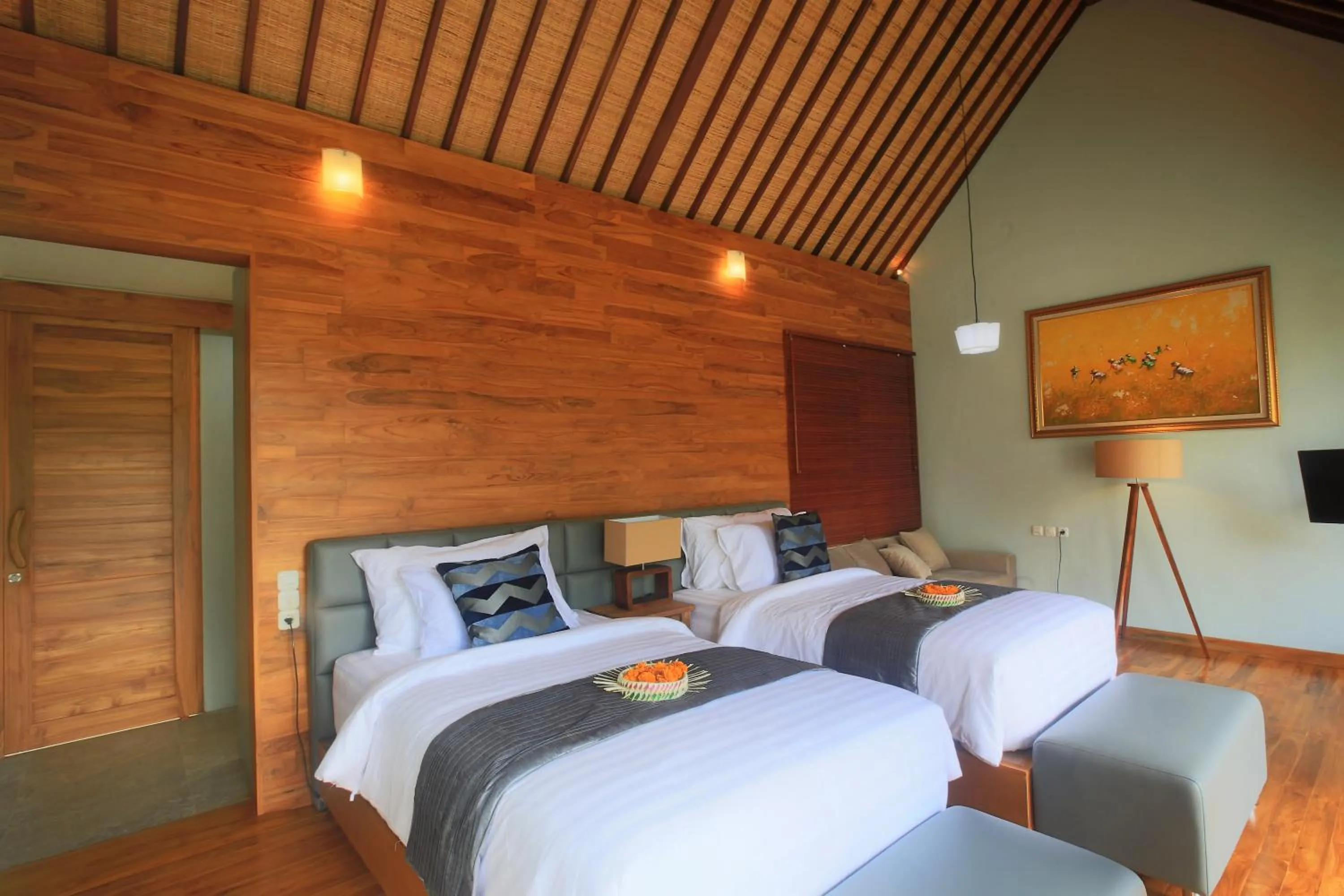 Bed in Ume Sri Villas Ubud