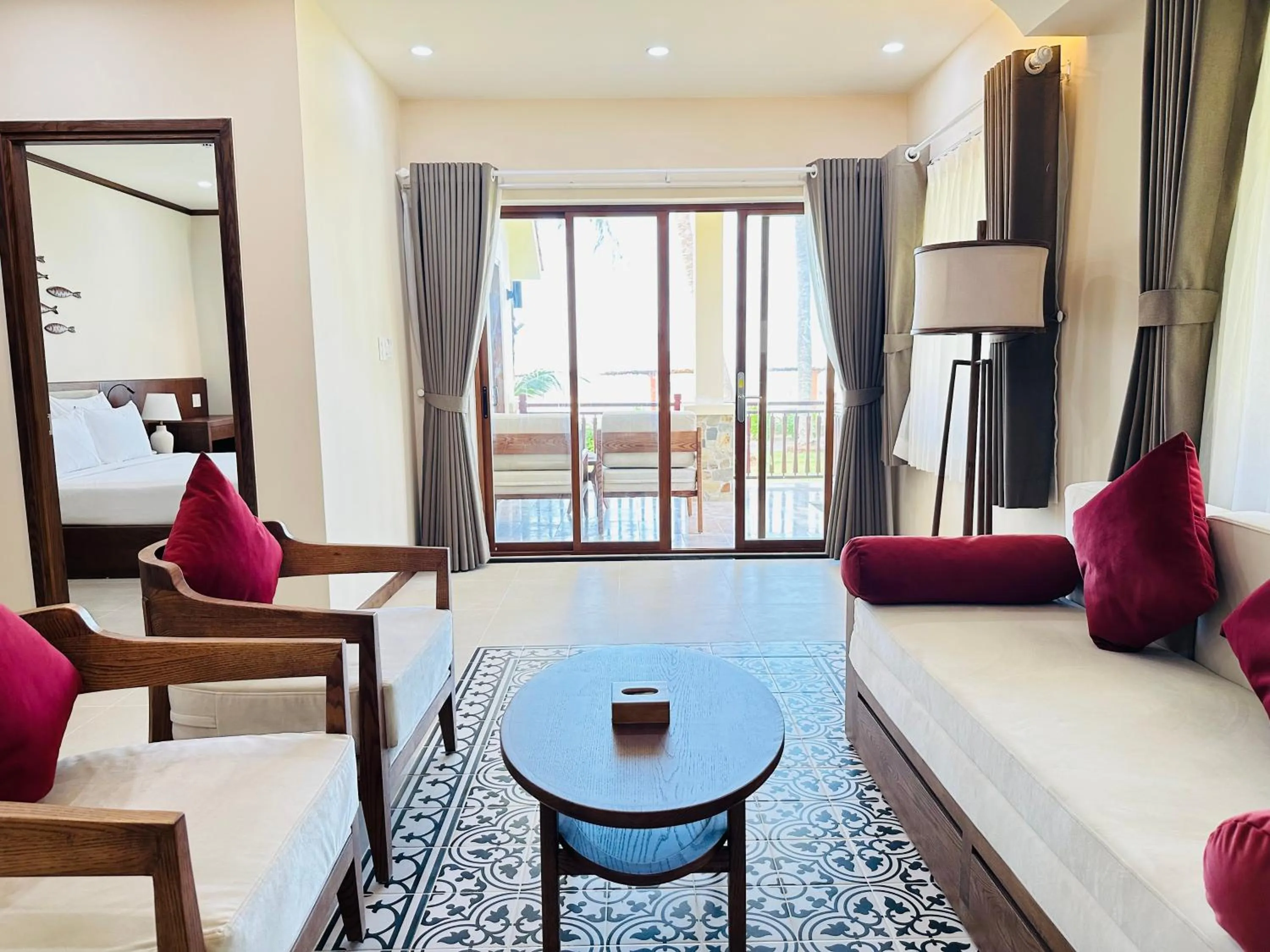 Living room, Bed in Phu Hai Beach Resort & Spa Phan Thiet