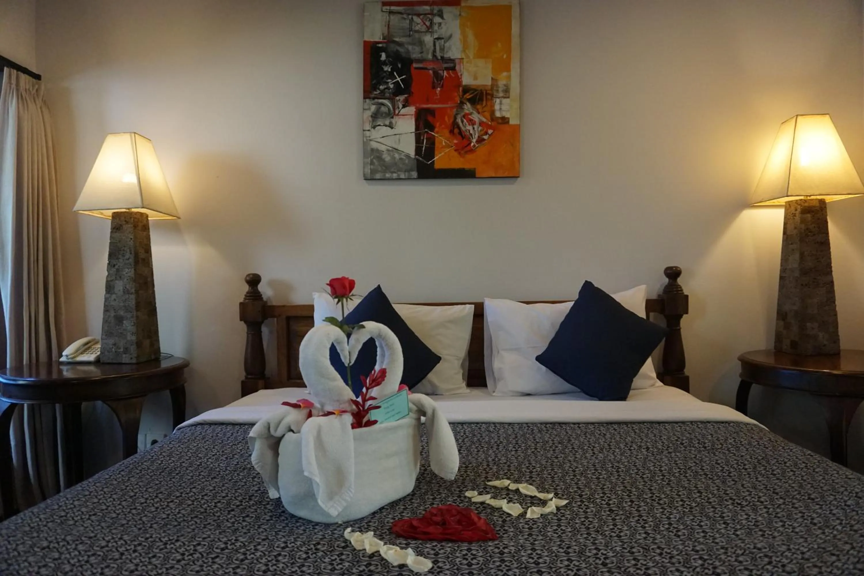 Decorative detail, Bed in Taman Harum Cottages