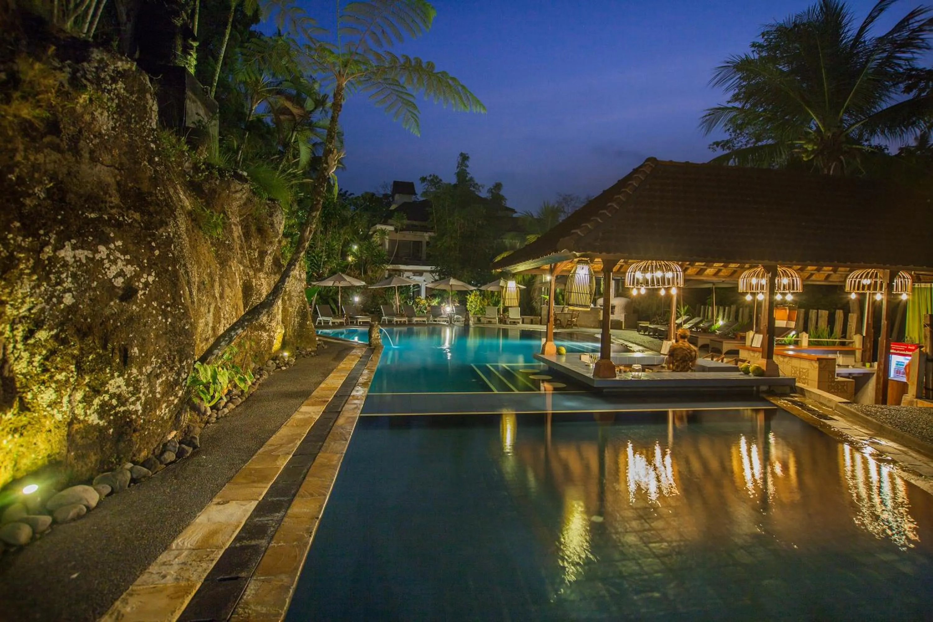 Pool view in Bali Spirit Hotel and Spa, Ubud