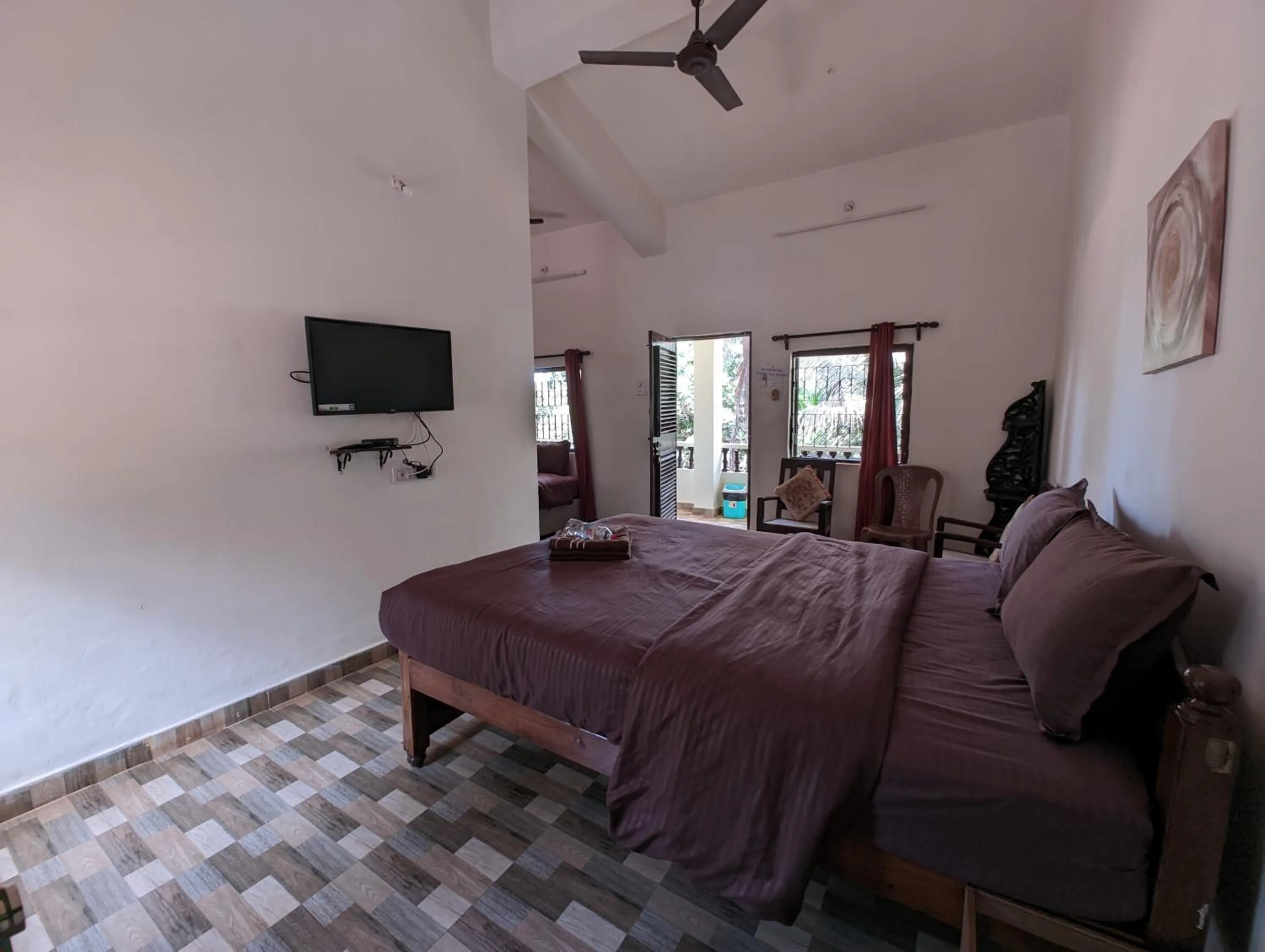 Bed in Vinsons Cottages