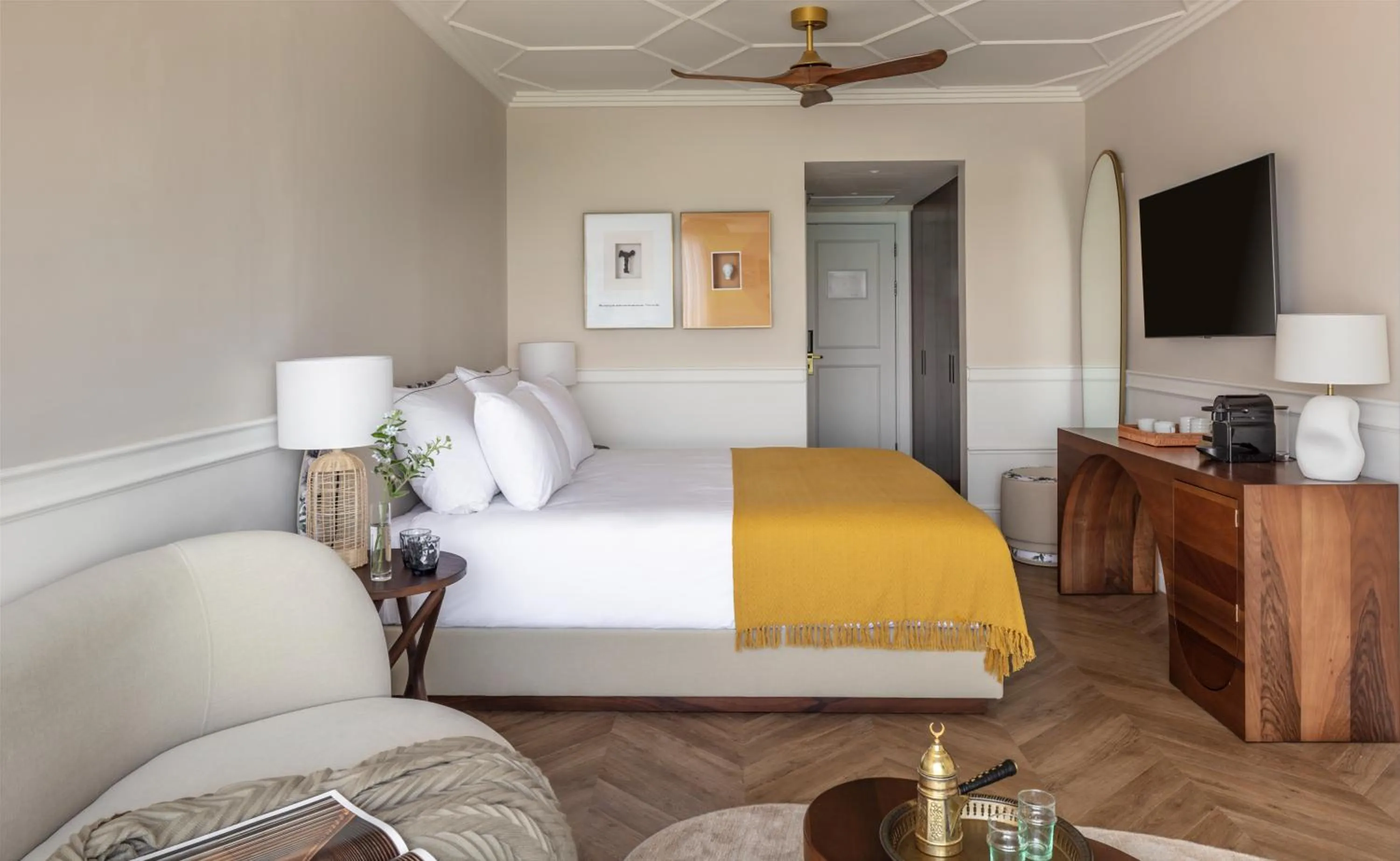 Bed in Galei Kinneret Hotel