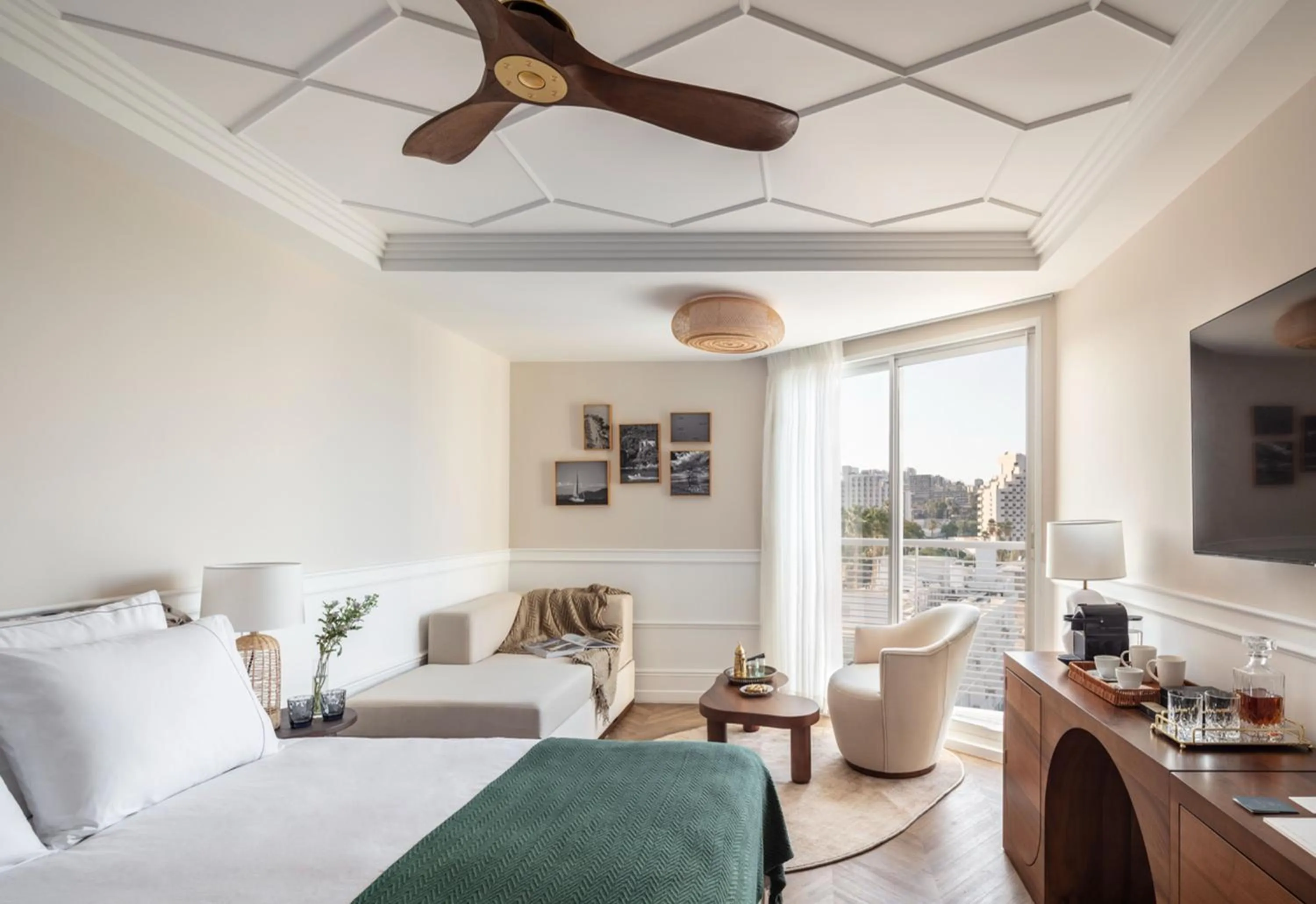 Bed in Galei Kinneret Hotel