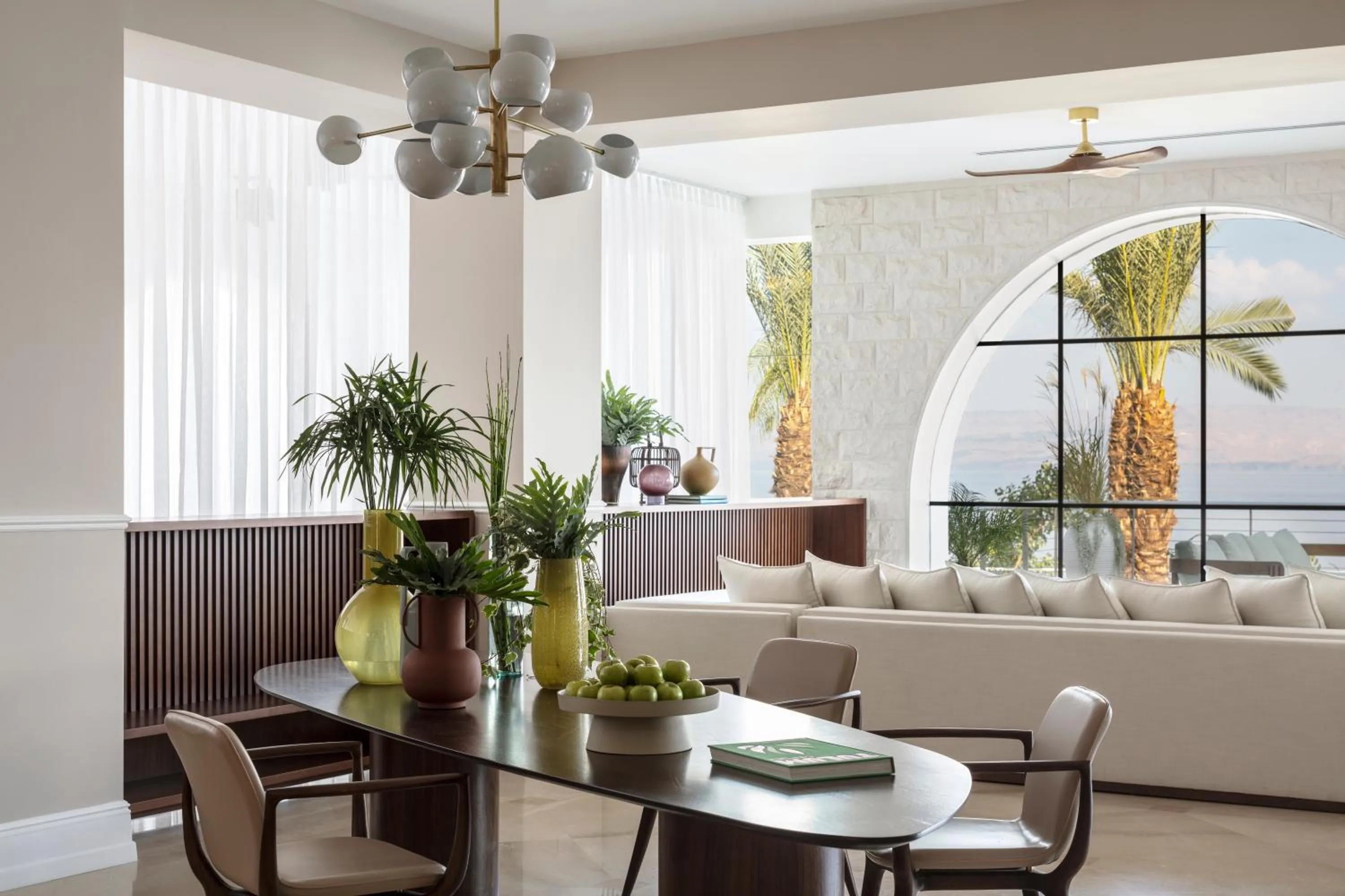 Seating area in Galei Kinneret Hotel