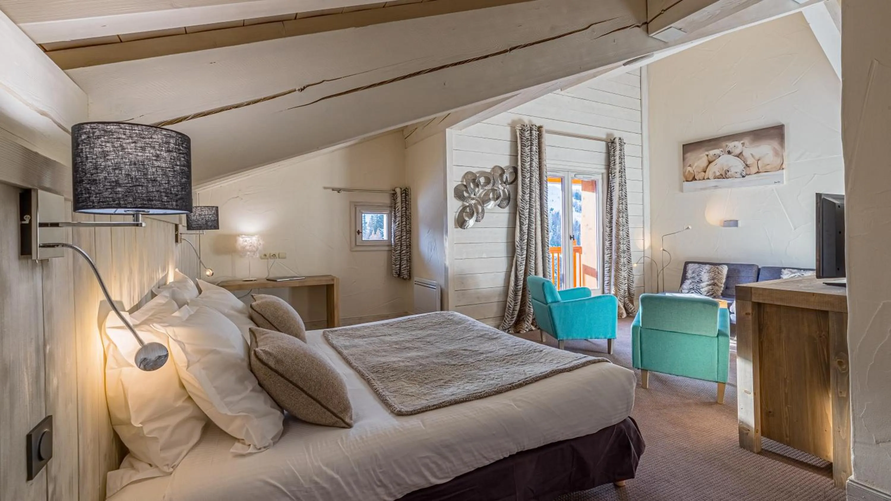 Bed in Hôtel Carlina by Les Etincelles