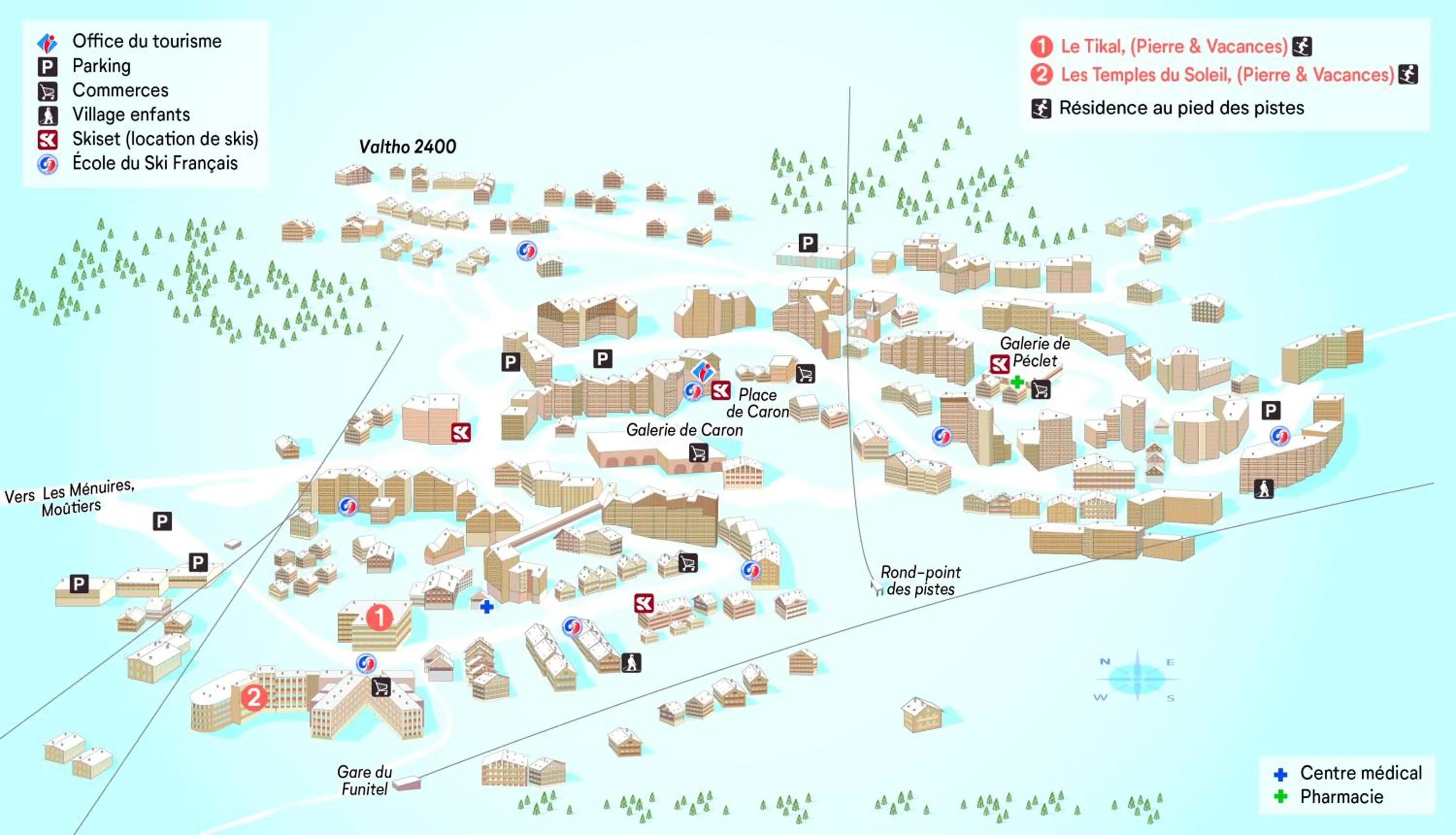 Bird's eye view in Résidence Pierre & Vacances Le Tikal