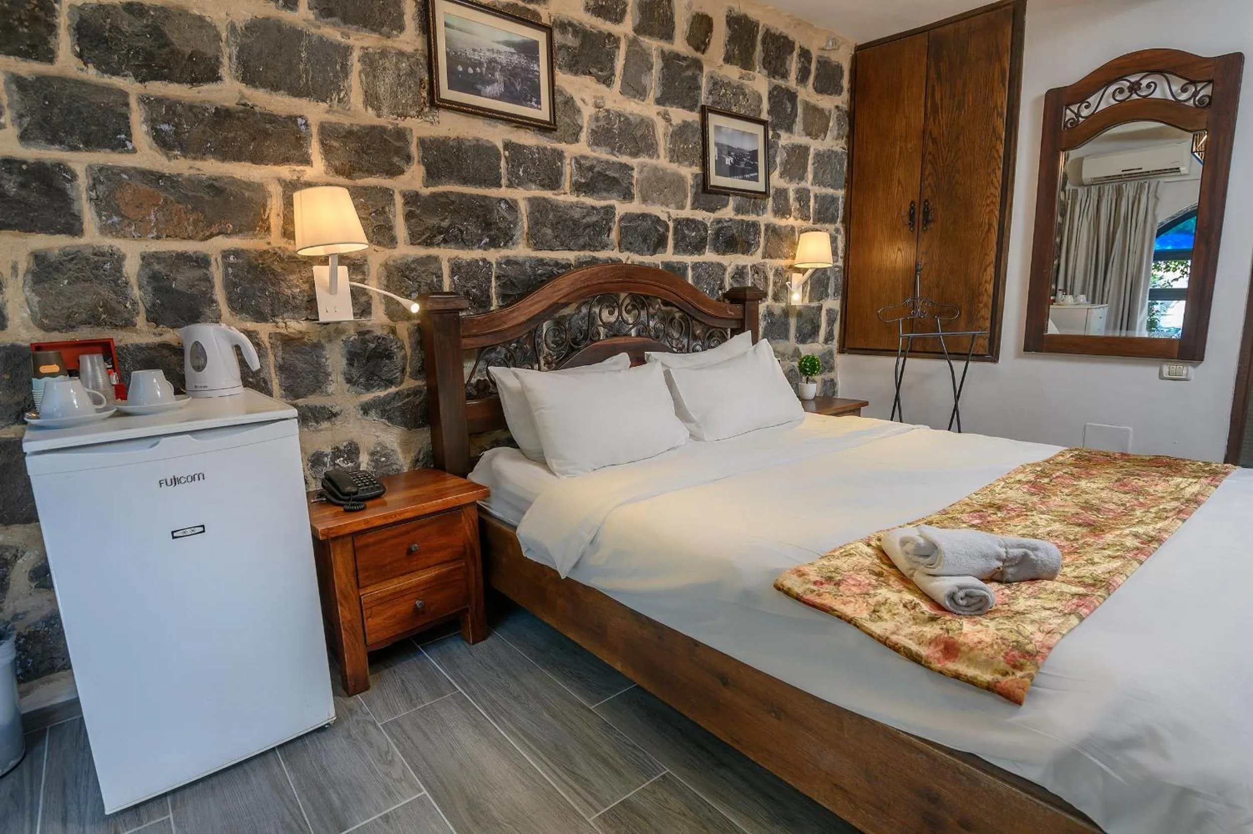 Bed in Shirat Hayam Boutique Hotel