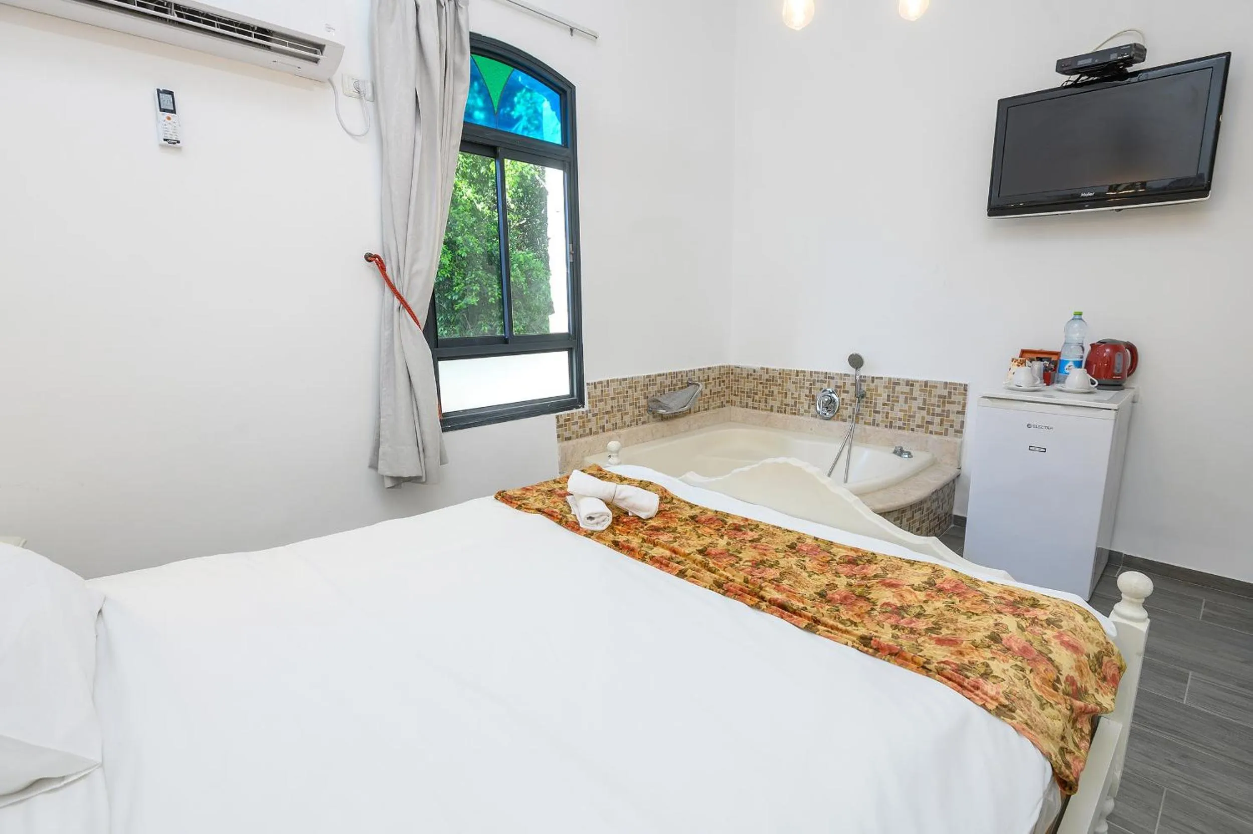 Bed in Shirat Hayam Boutique Hotel