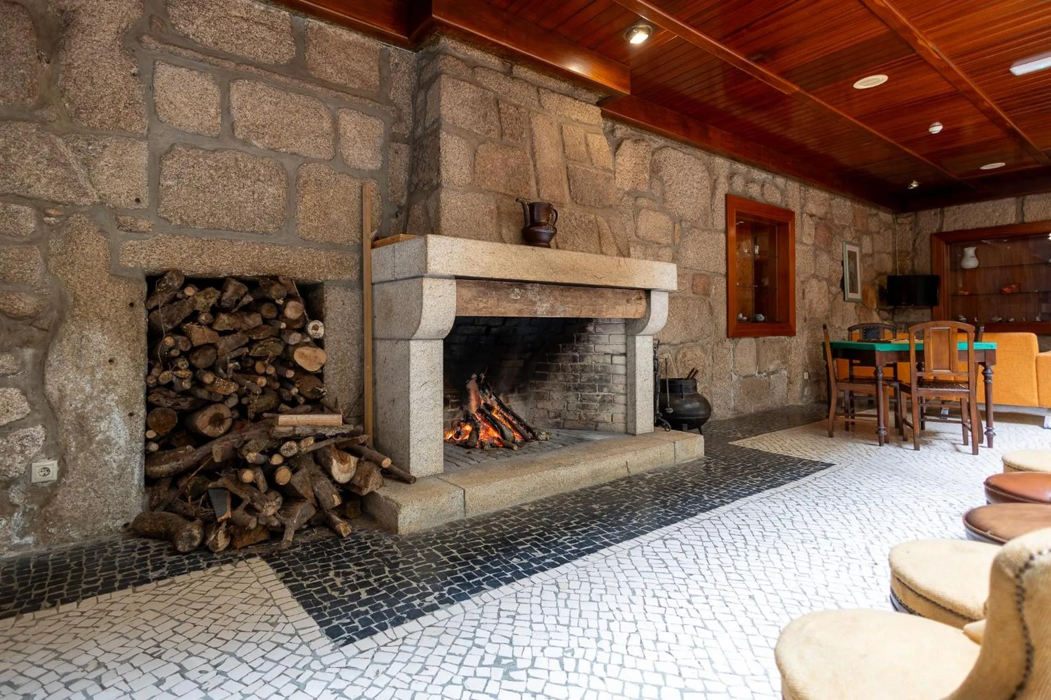 fireplace in Hotel Universal