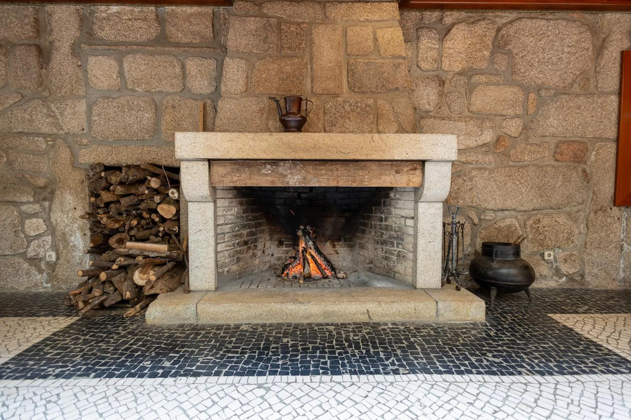 fireplace in Hotel Universal