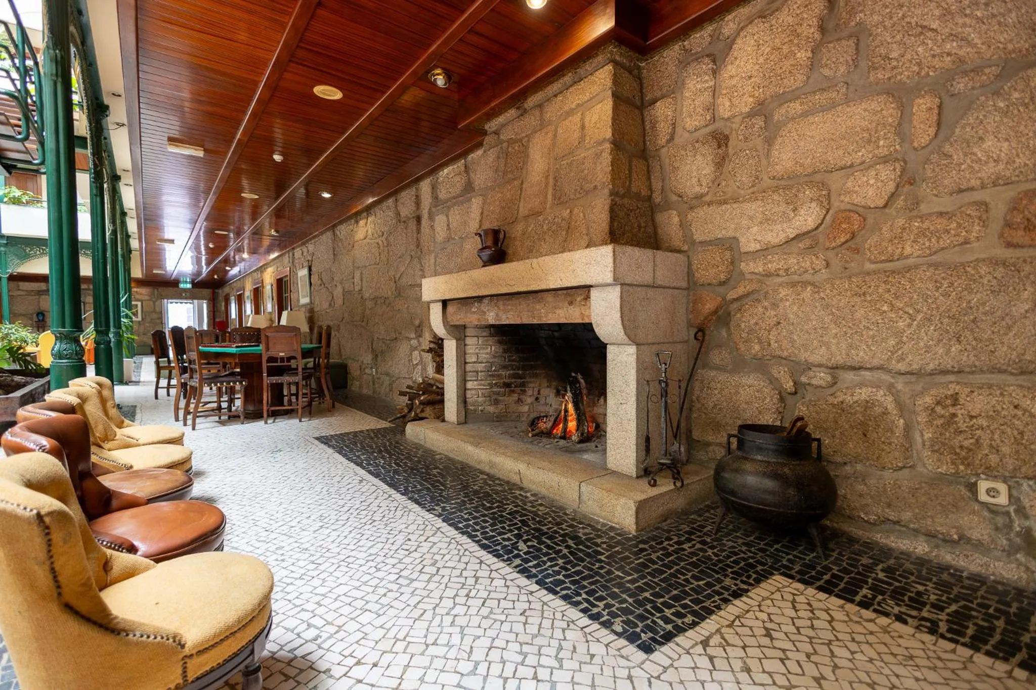 fireplace in Hotel Universal