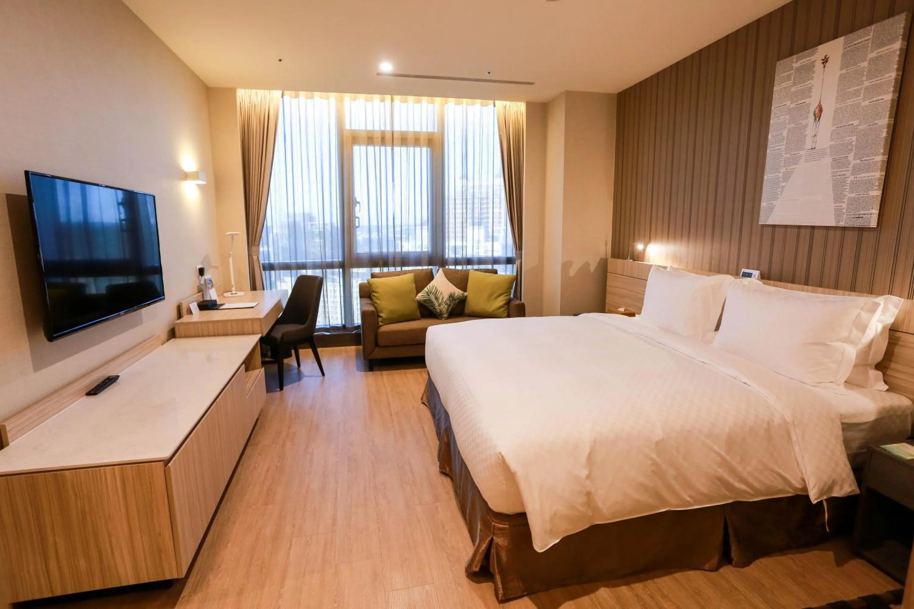 Photo of the whole room, Bed in AJ Hotel Hsinchu