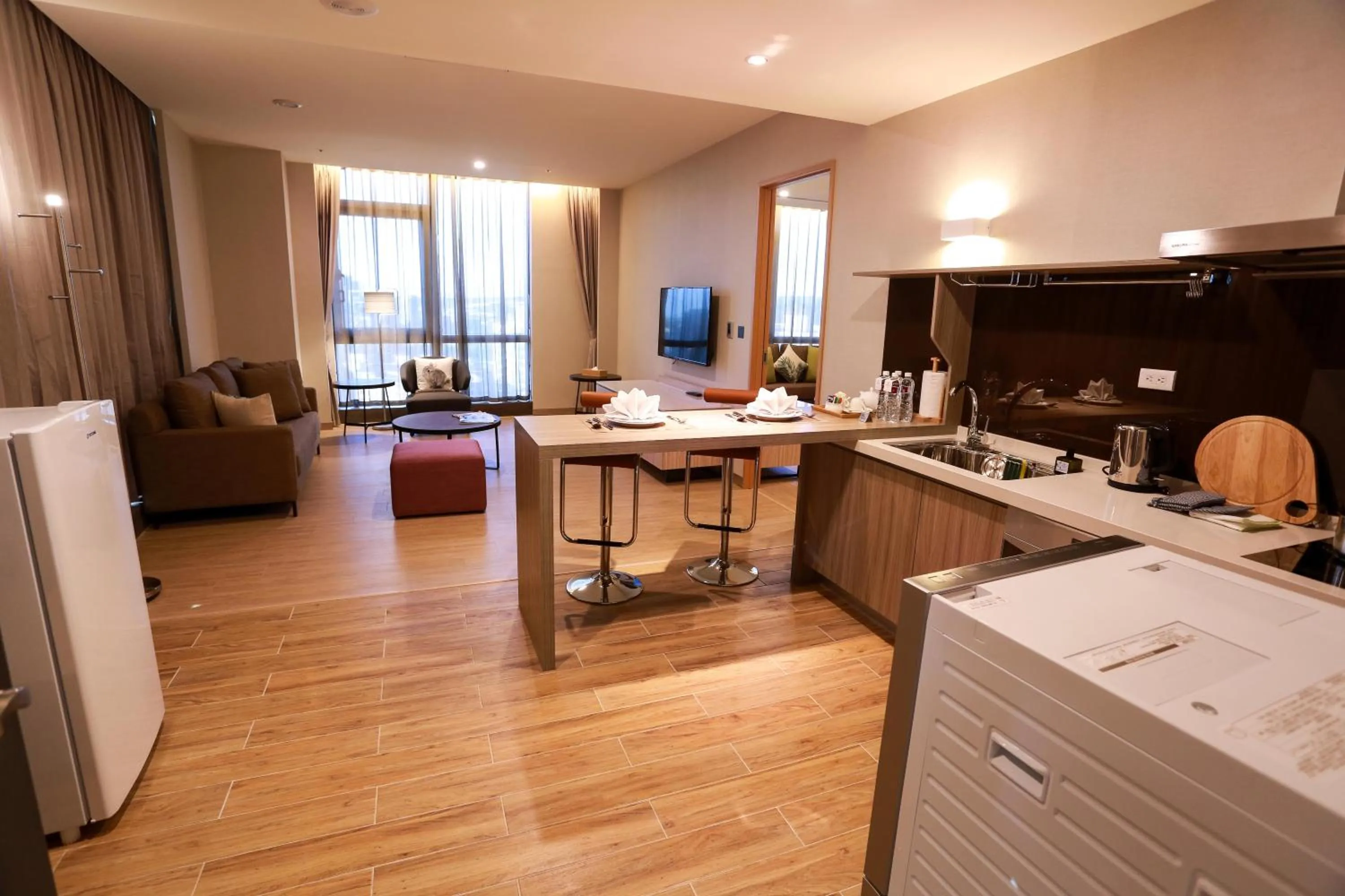 Kitchen or kitchenette in AJ Hotel Hsinchu