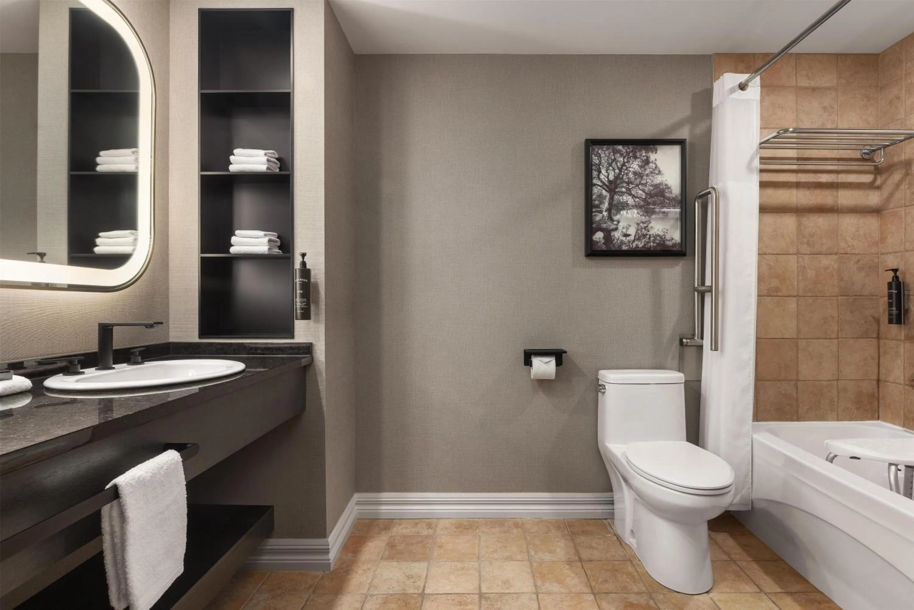 Bathroom in Hotel Vallea Bromont, Tapestry Collection by Hilton