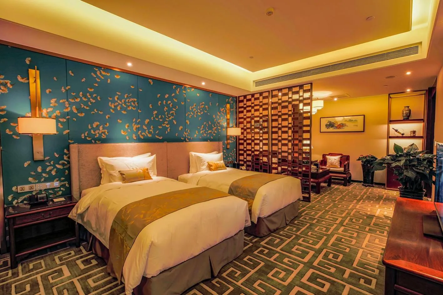 Bed in Ordos Yonggui Hotel