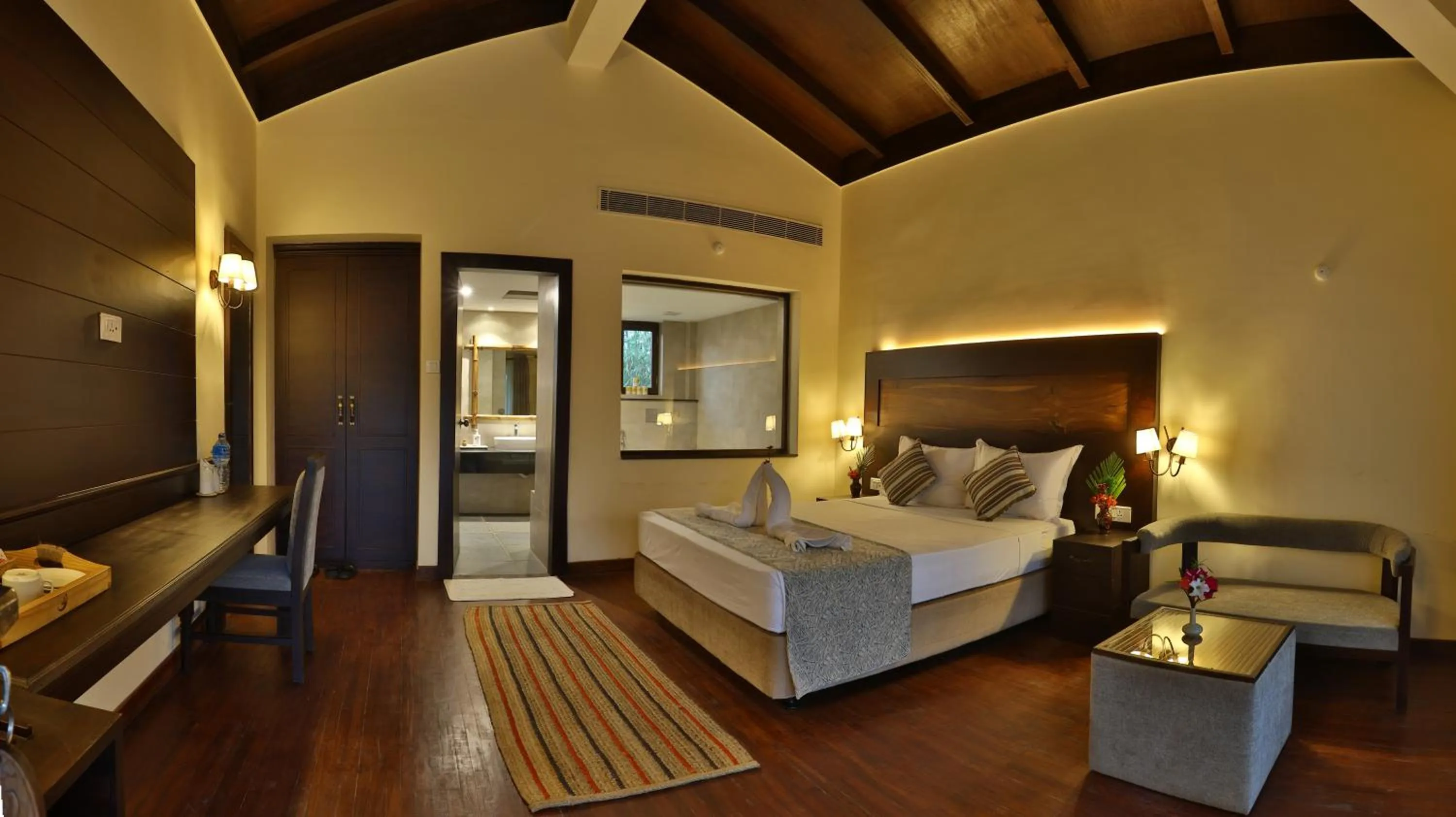 Photo of the whole room, Bed in Jungle Villa Resort - Near Chitwan National Park