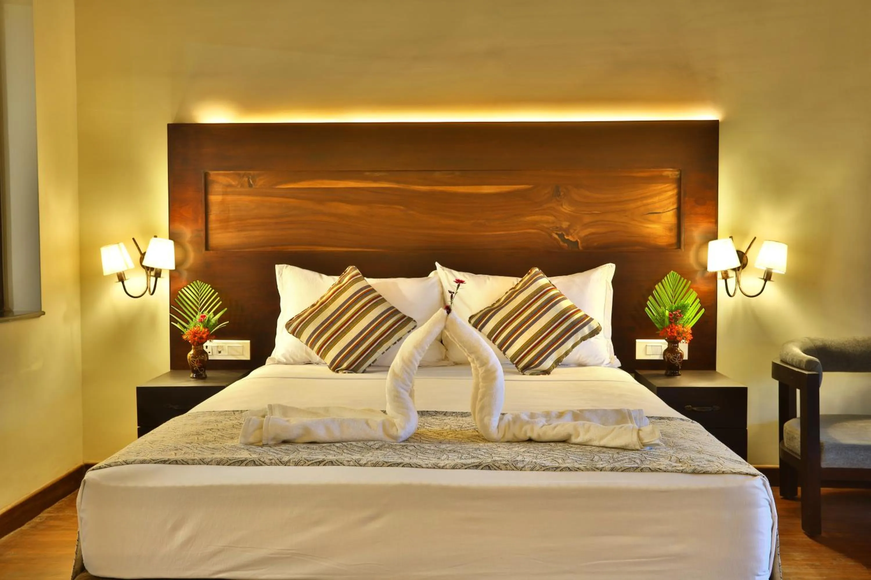 Photo of the whole room, Bed in Jungle Villa Resort - Near Chitwan National Park