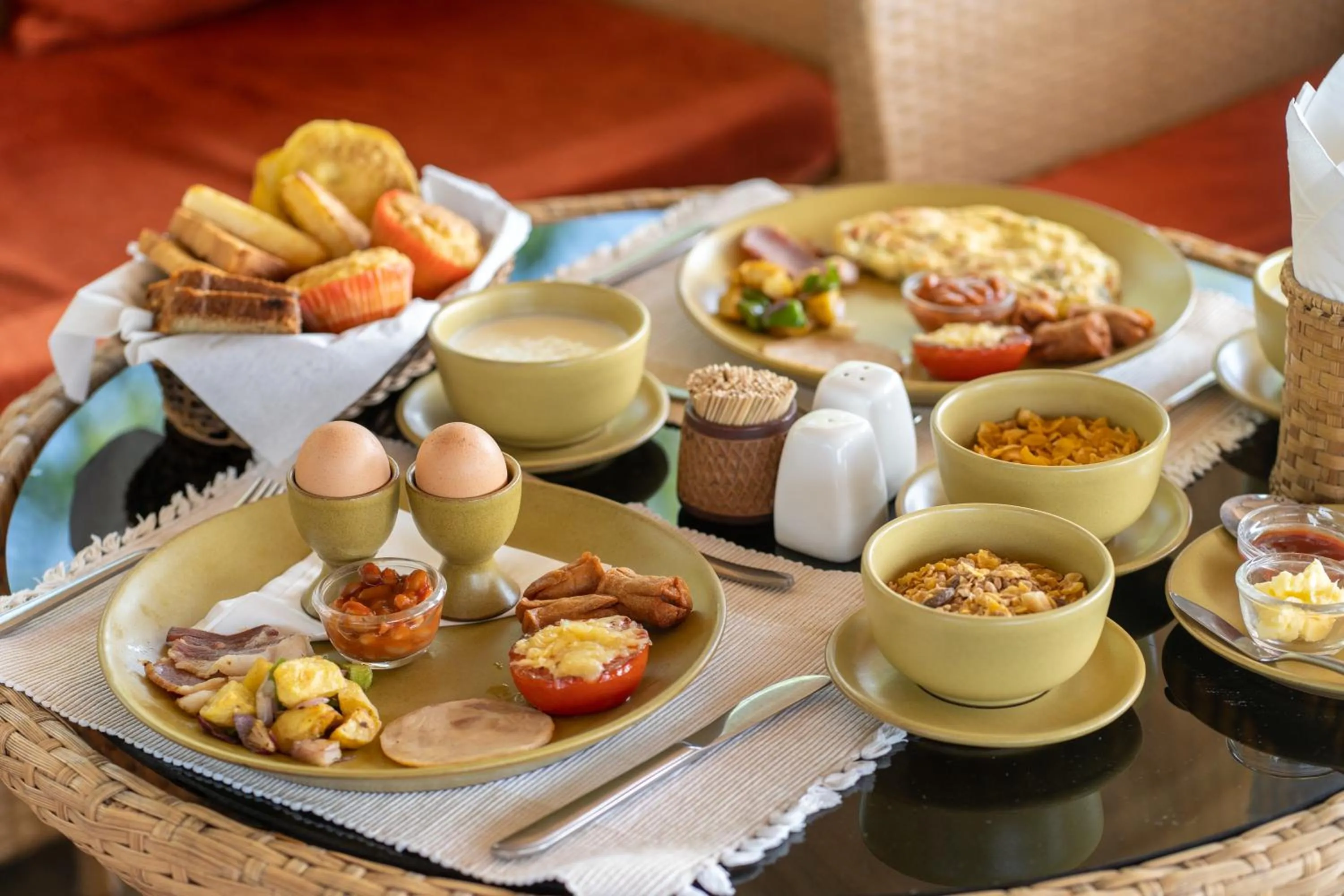 Breakfast in Jungle Villa Resort - Near Chitwan National Park