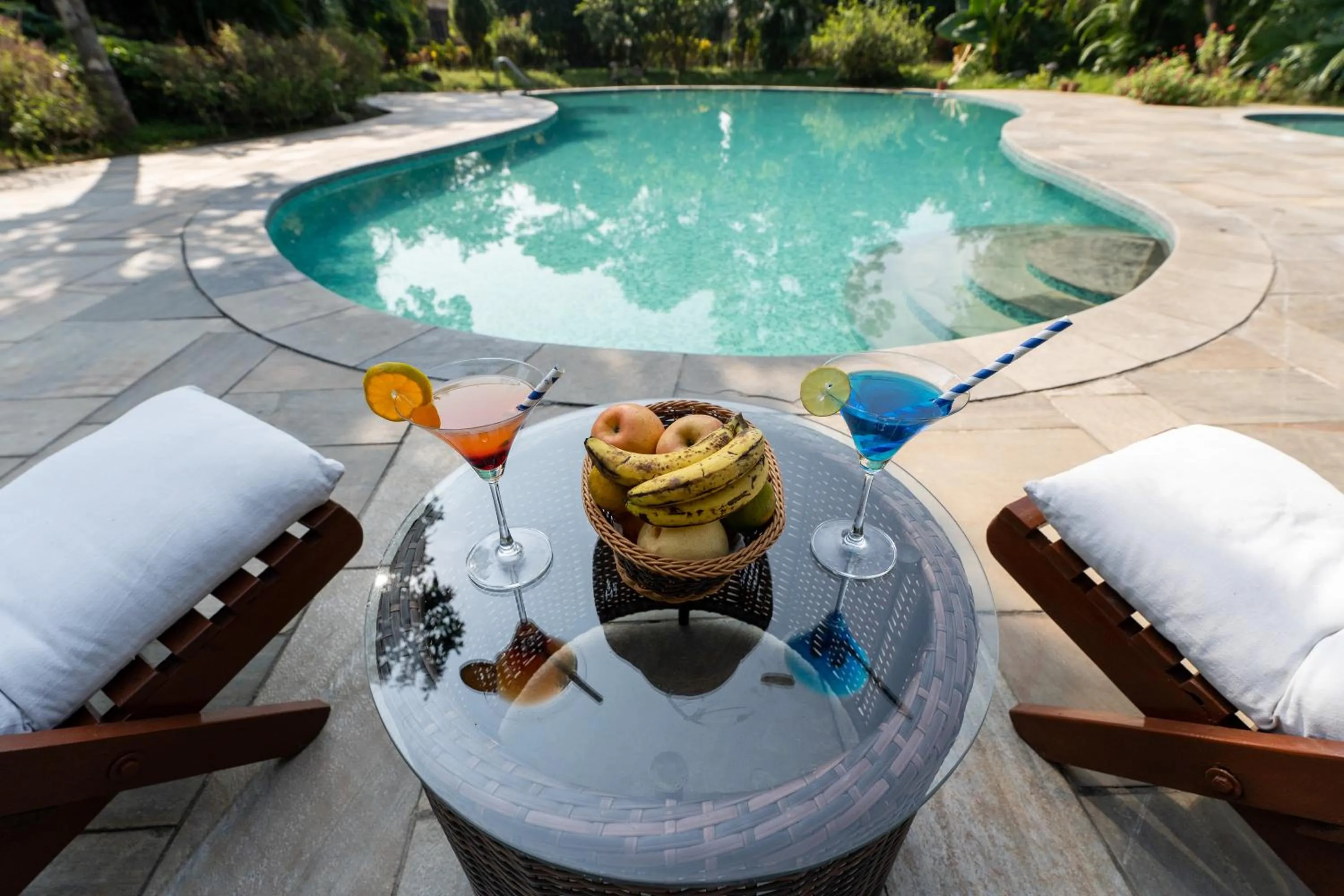 Swimming pool in Jungle Villa Resort - Near Chitwan National Park