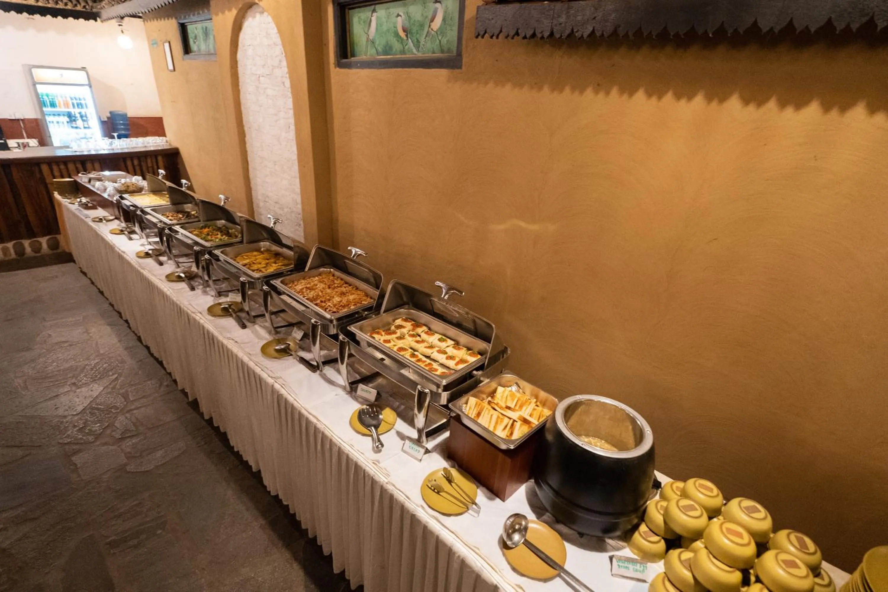 Buffet breakfast in Jungle Villa Resort - Near Chitwan National Park