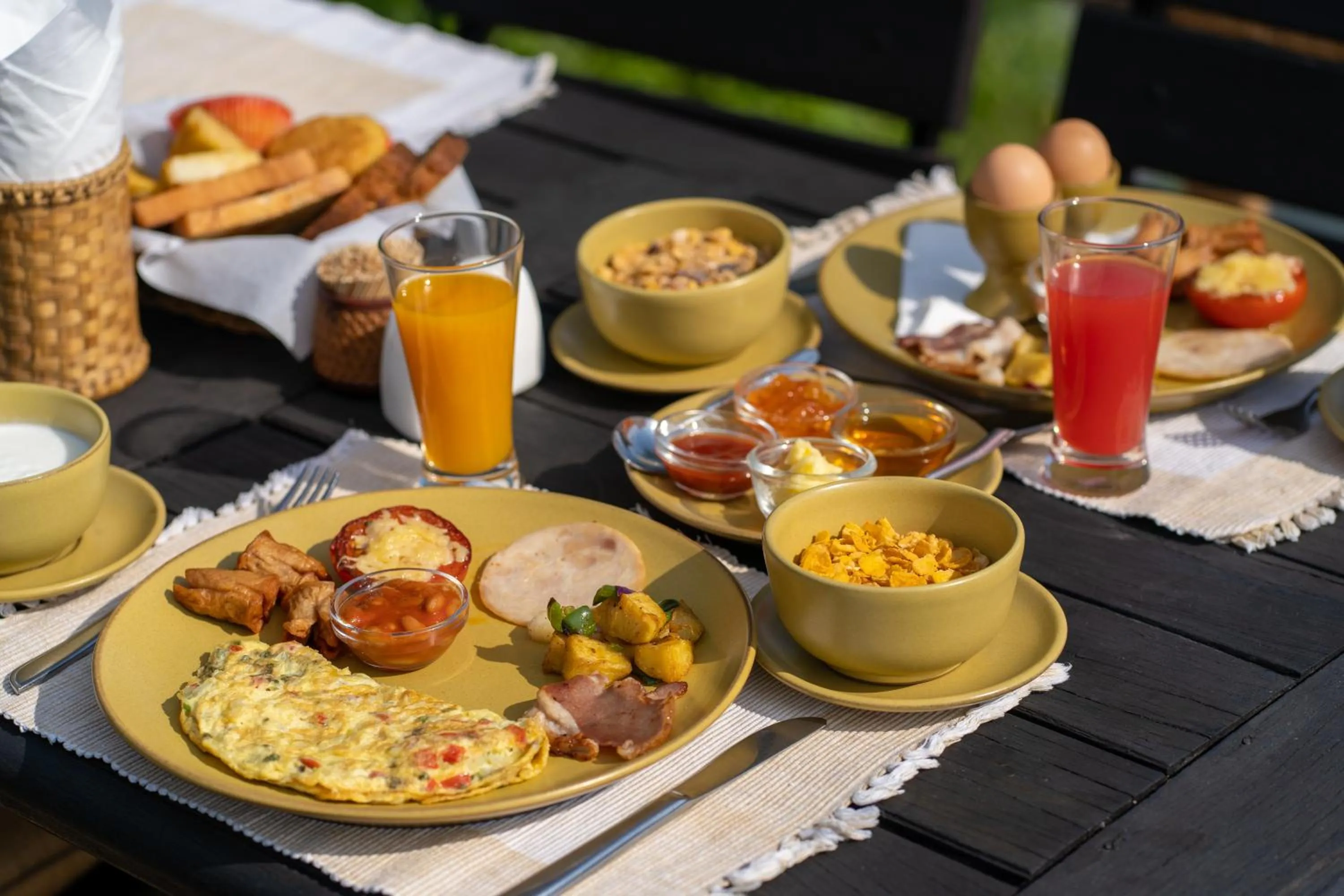 Breakfast in Jungle Villa Resort - Near Chitwan National Park