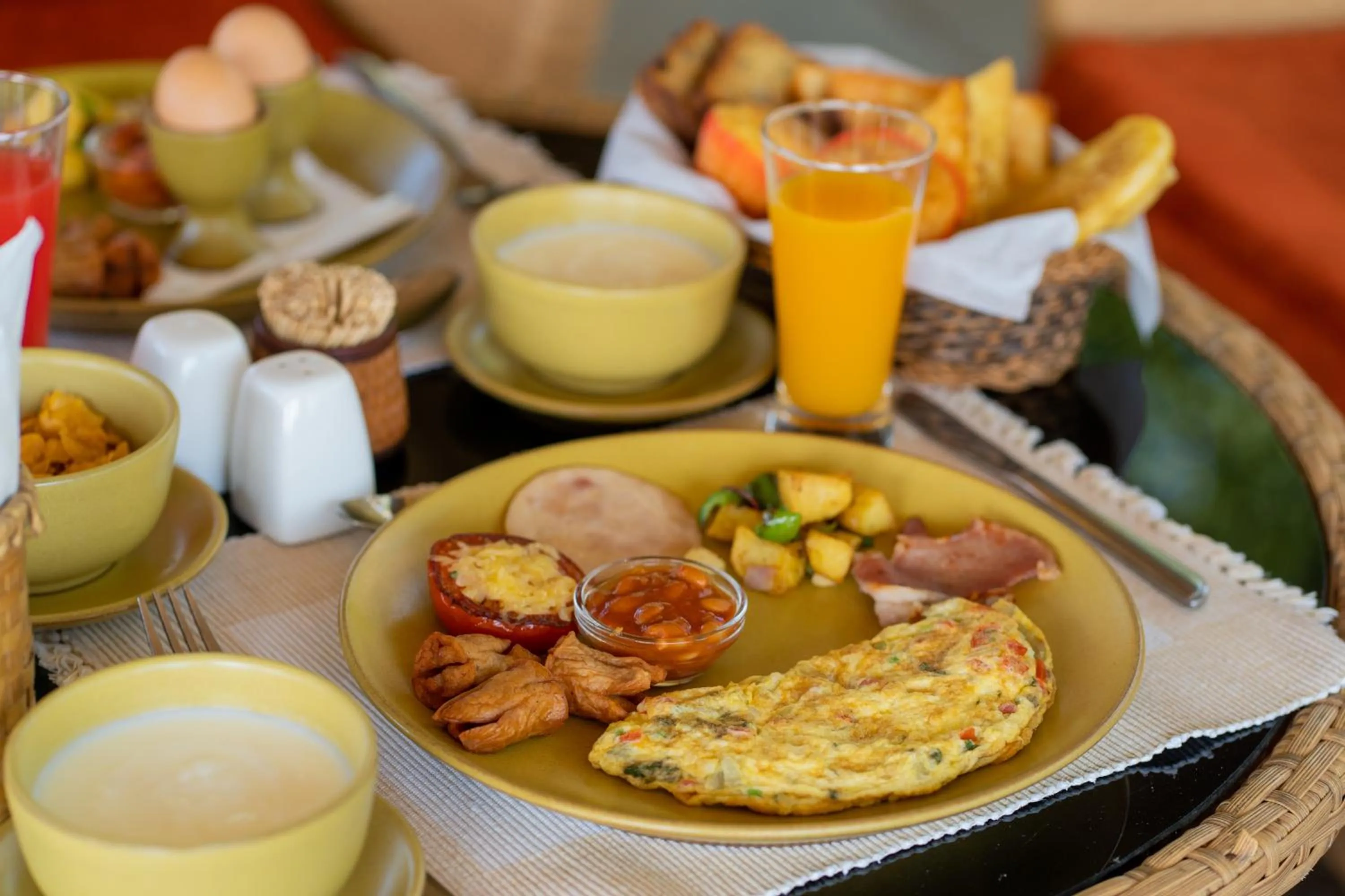 Breakfast in Jungle Villa Resort - Near Chitwan National Park