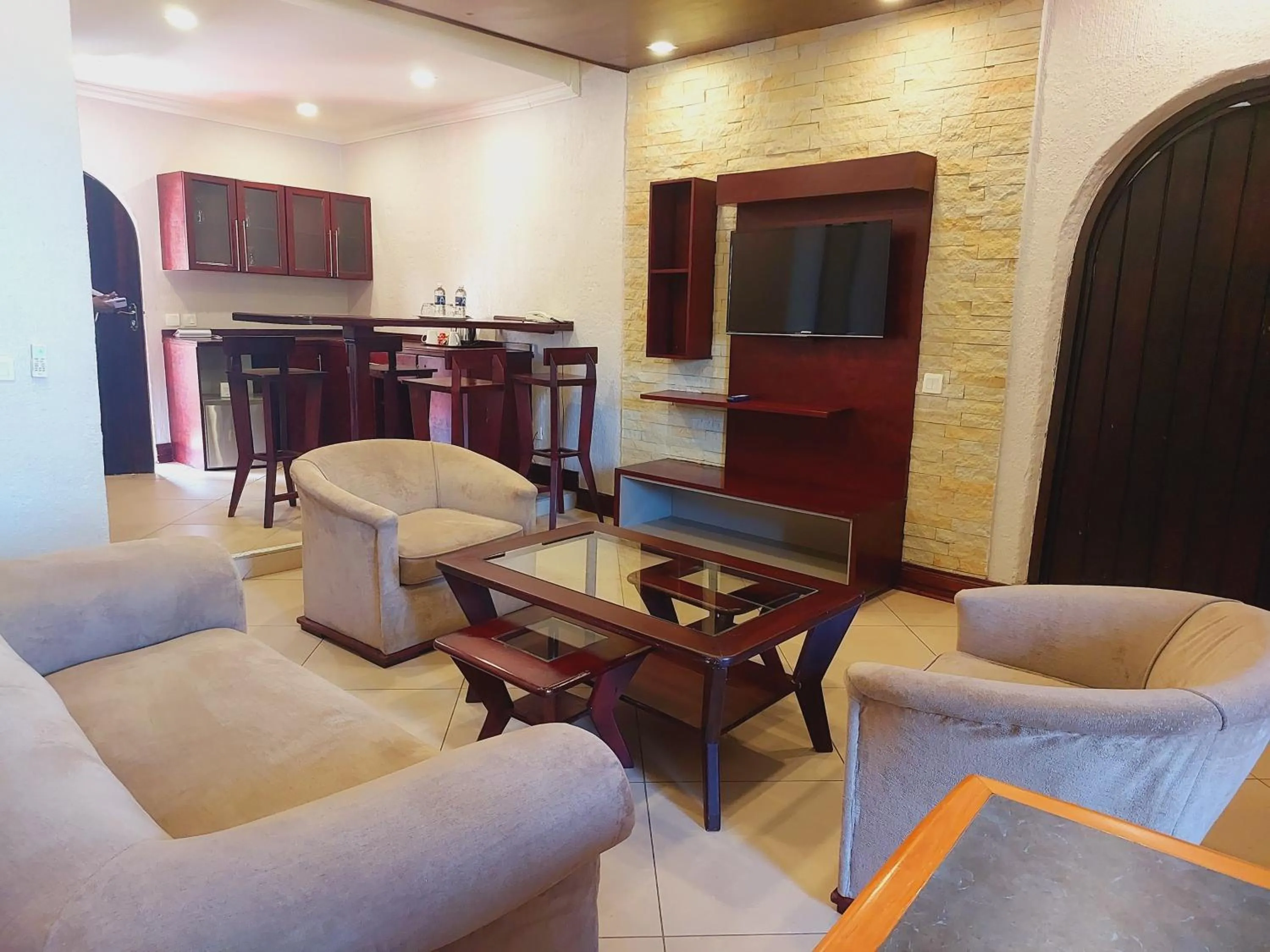 Living room in Caribbea Bay Resort