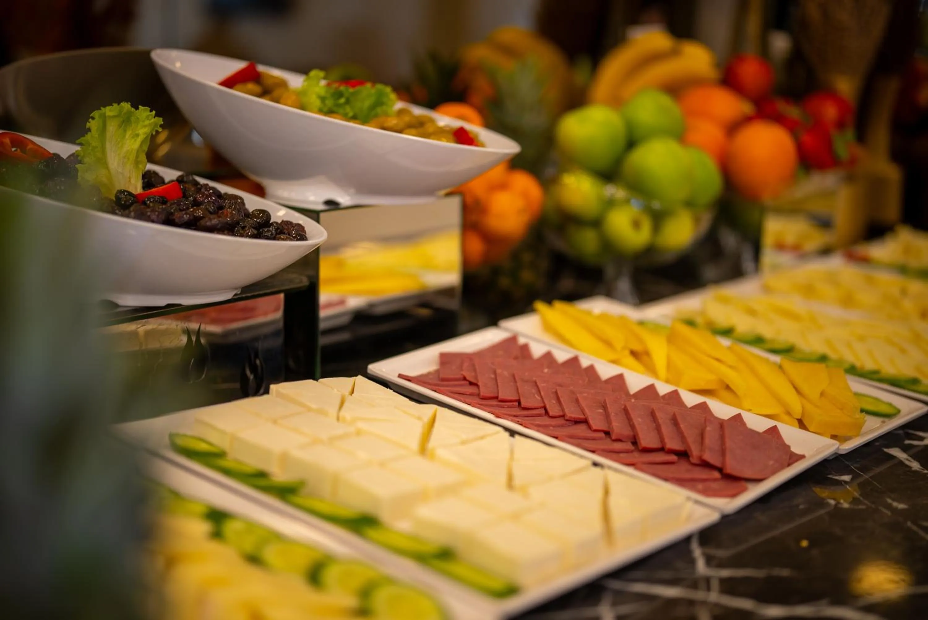 Buffet breakfast in Mari Suites Hotel