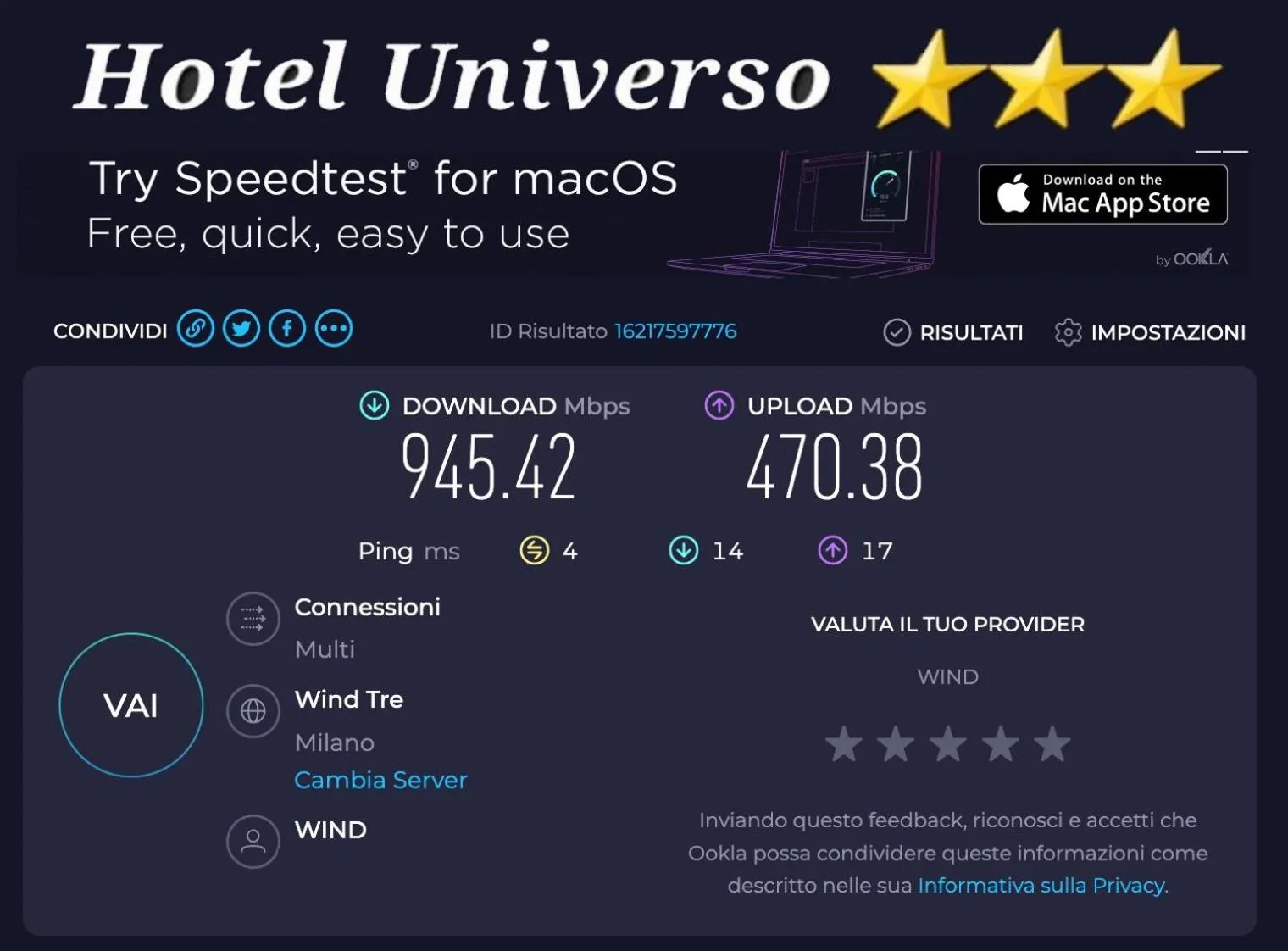 locker in Hotel Universo