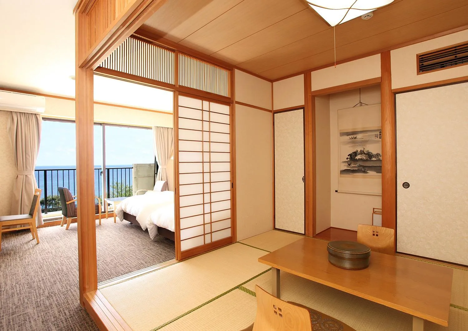 Bed in Tsushima Grand Hotel