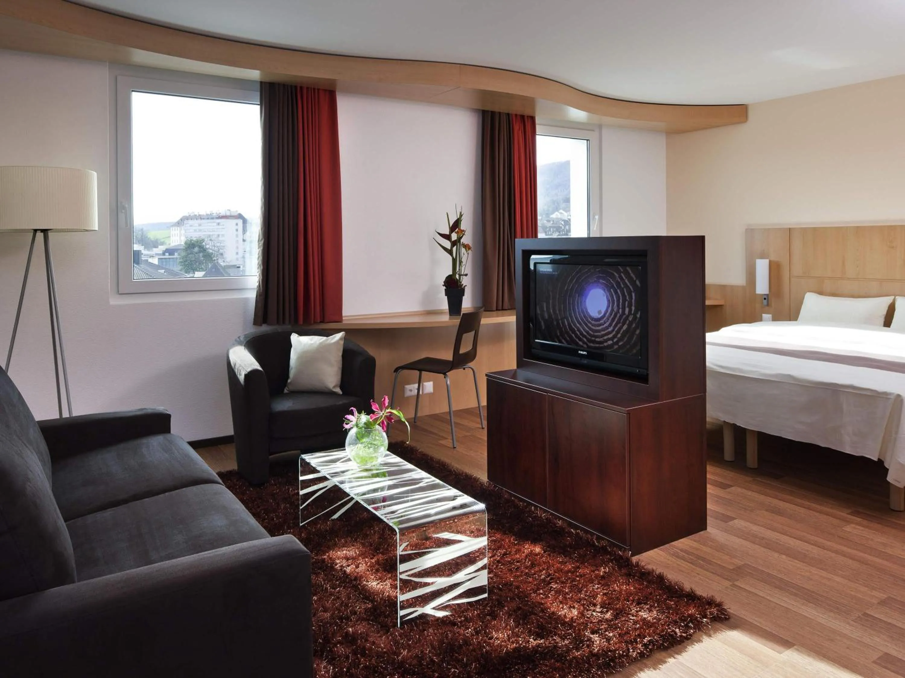 Bedroom, Bed in ibis Delémont