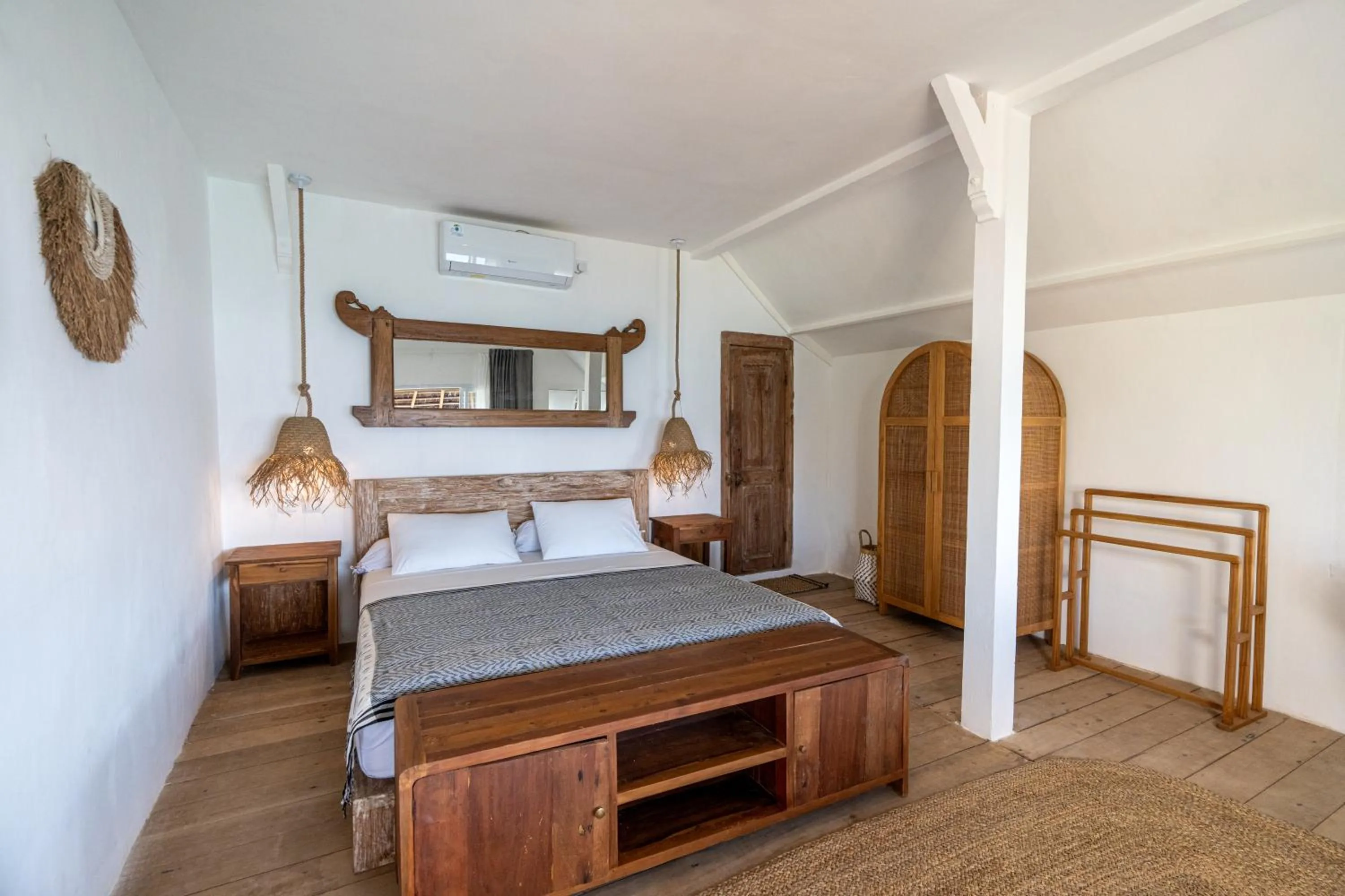 Bed in Bingin Beach House