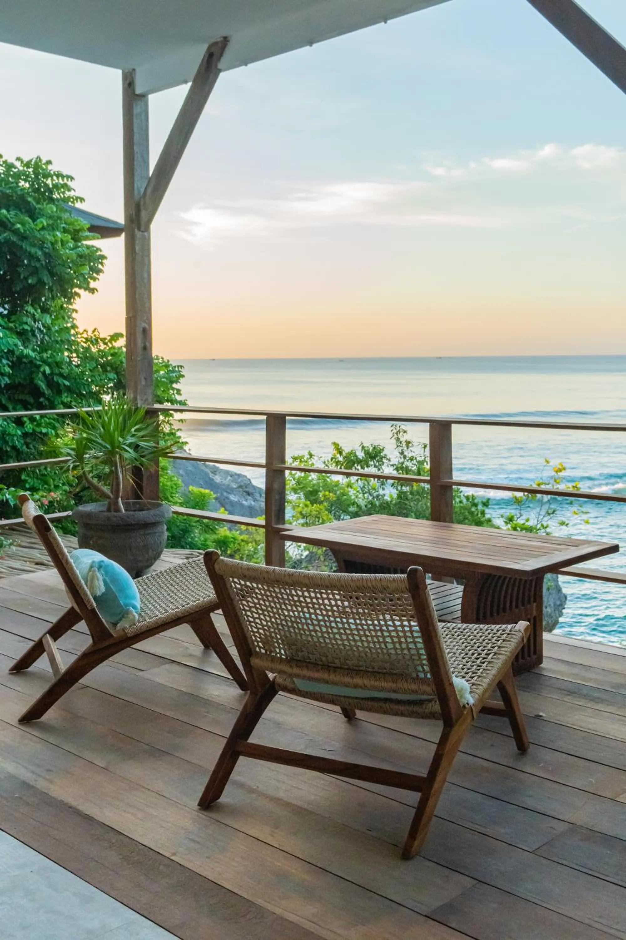 Seating area in Bingin Beach House