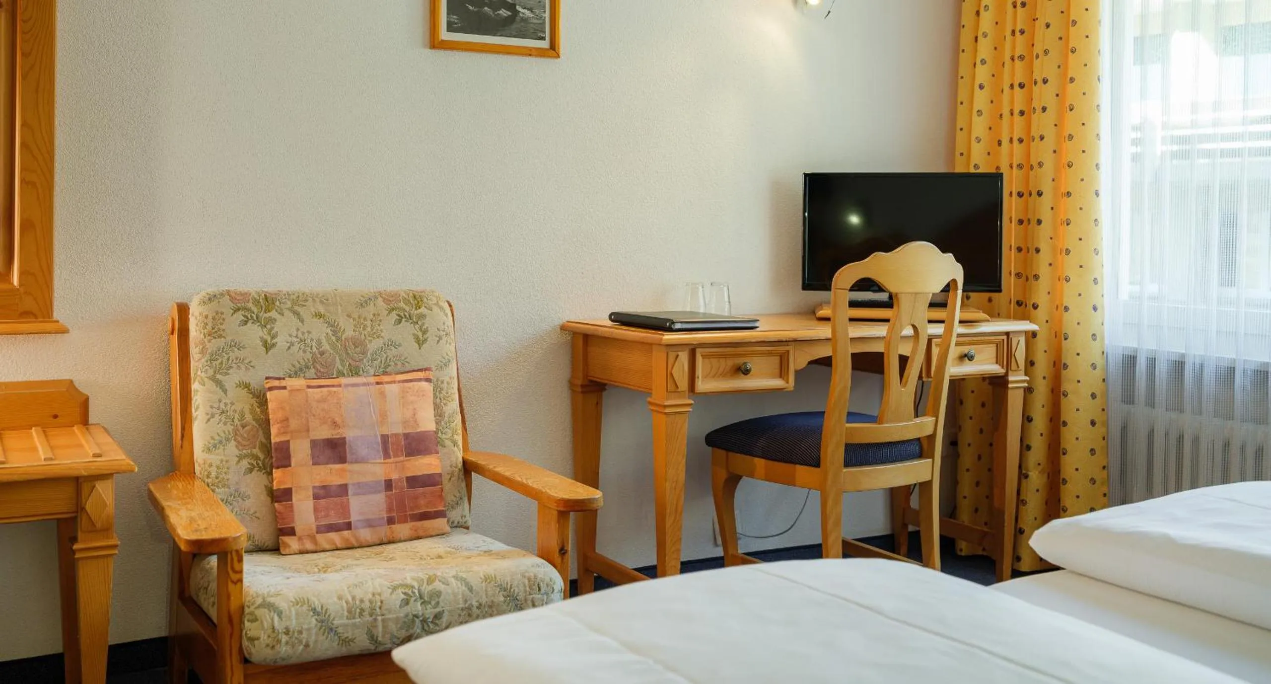 Seating area, Bed in Walliserhof