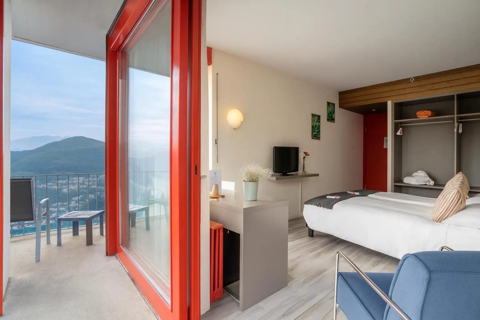 Bedroom, Bed in Hotel Serpiano