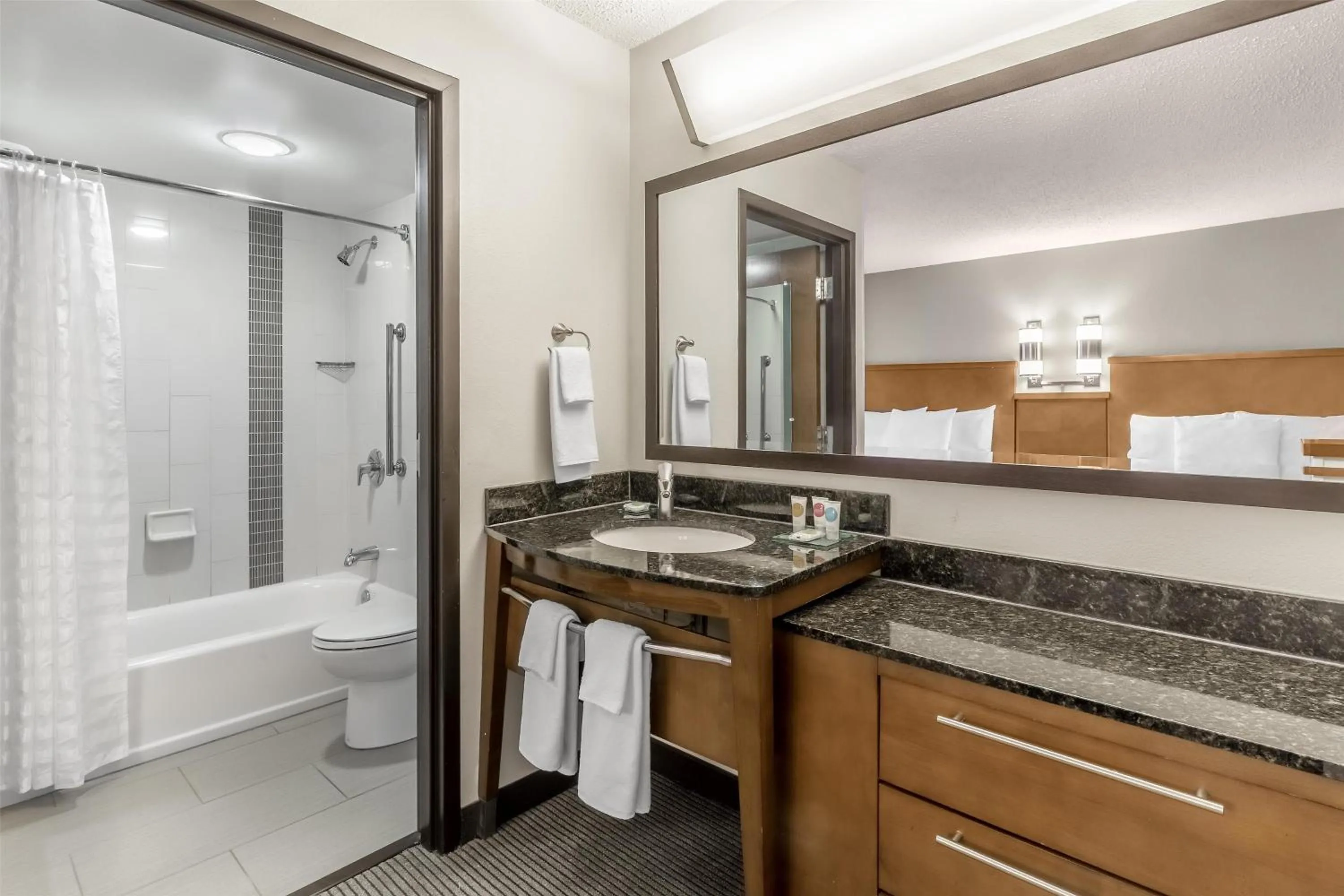 Bathroom in Hyatt Place Charlotte Airport Billy Graham Parkway