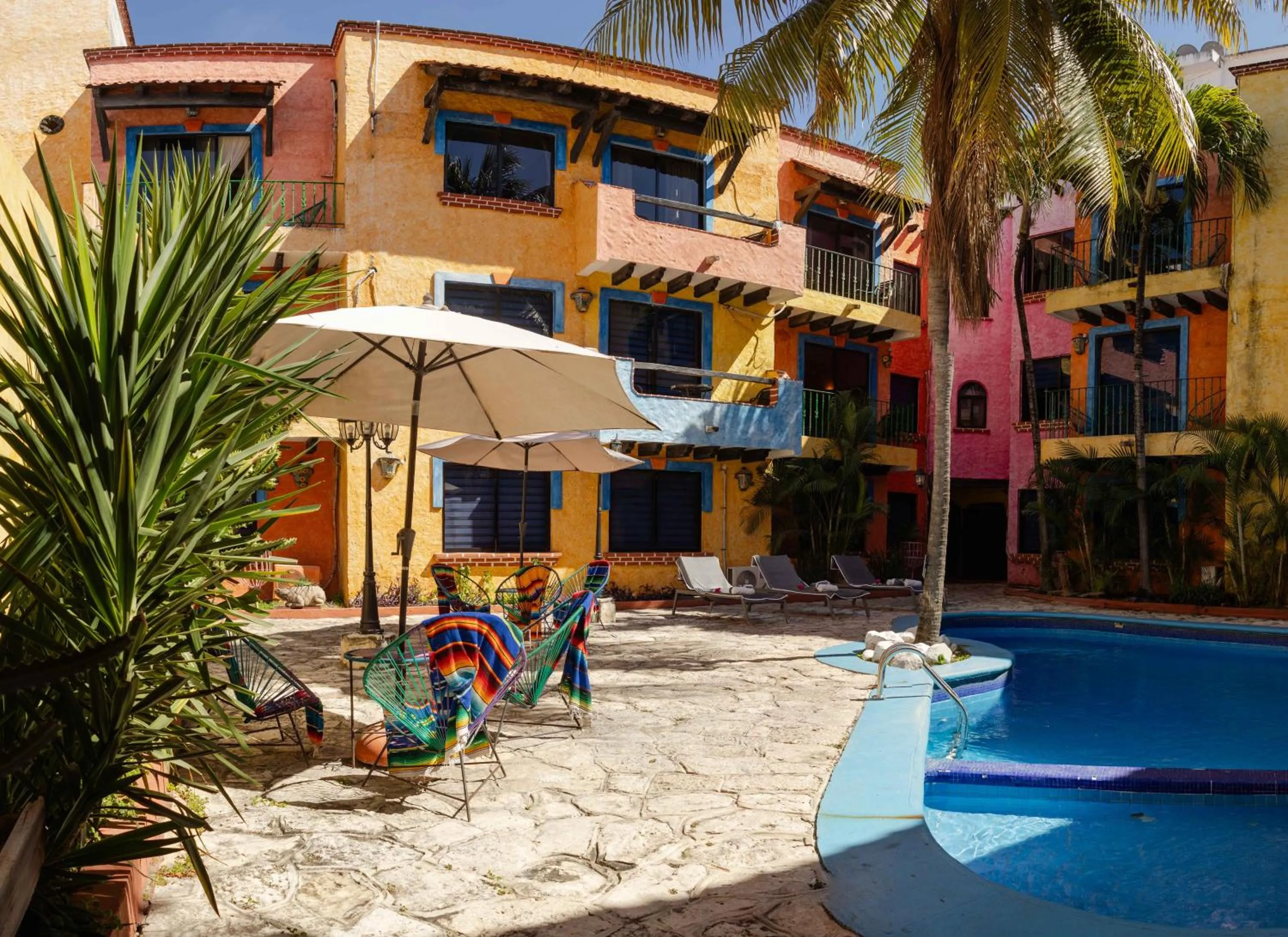 Pool view in Hacienda Maria Bonita Hotel