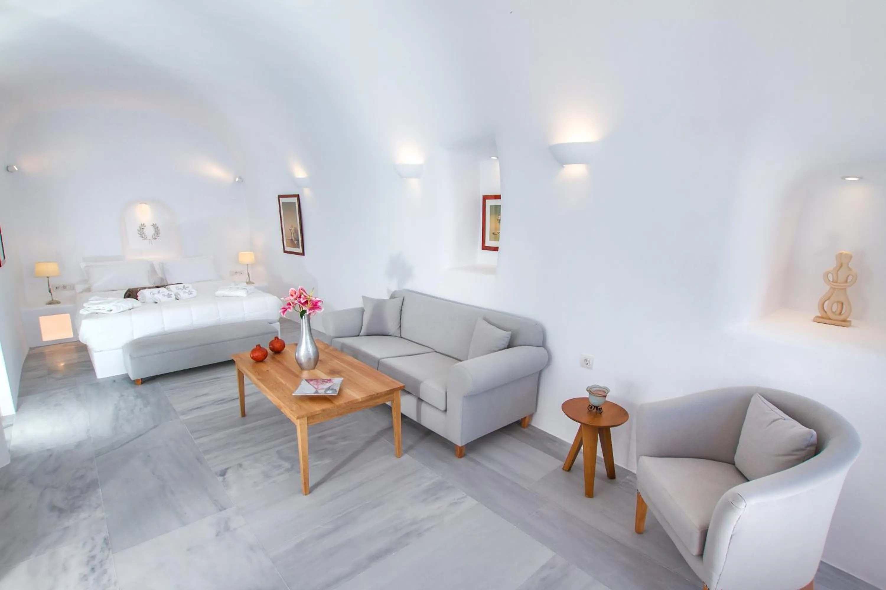 View (from property/room), Bed in Oia Mare Villas