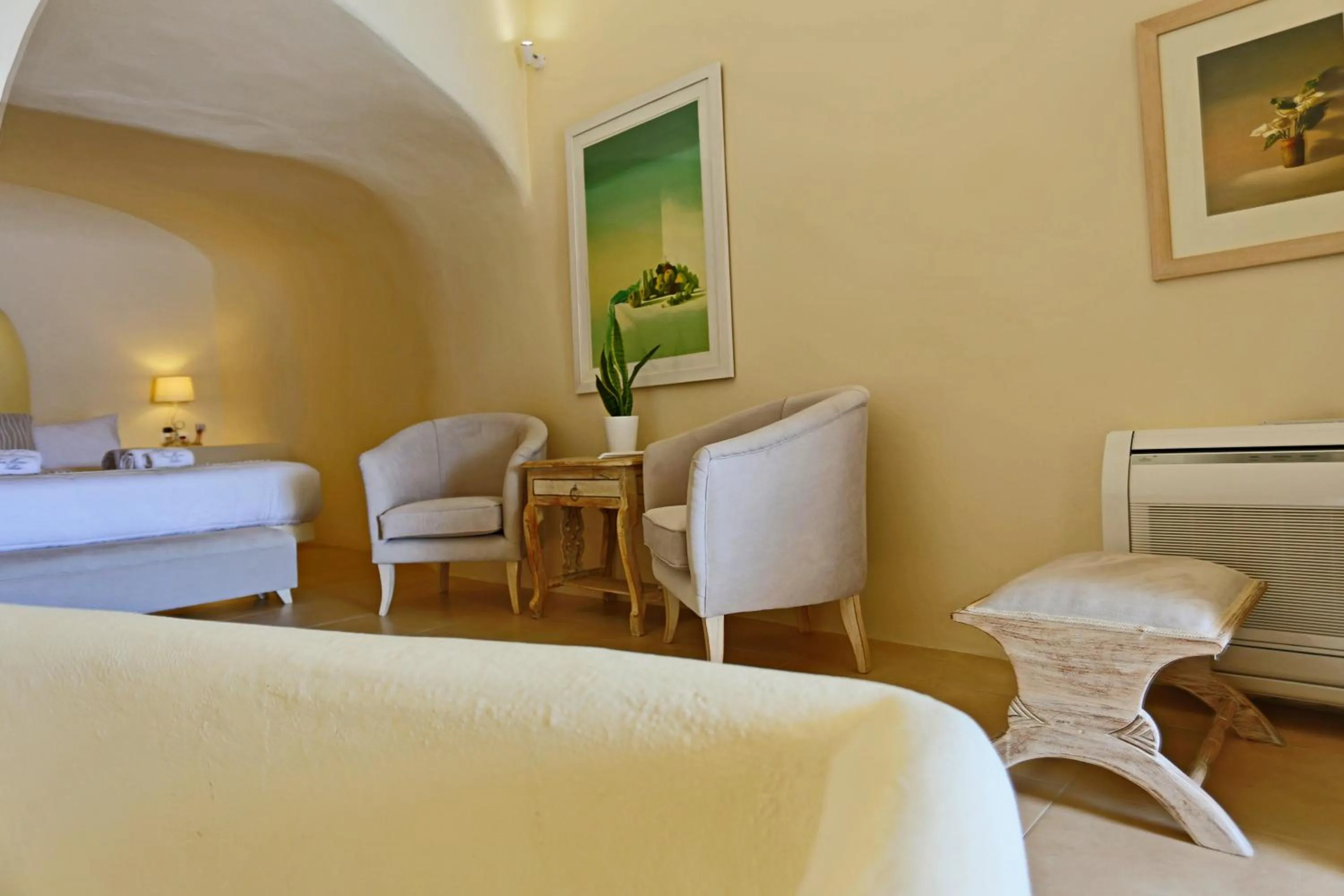 Seating area in Oia Mare Villas