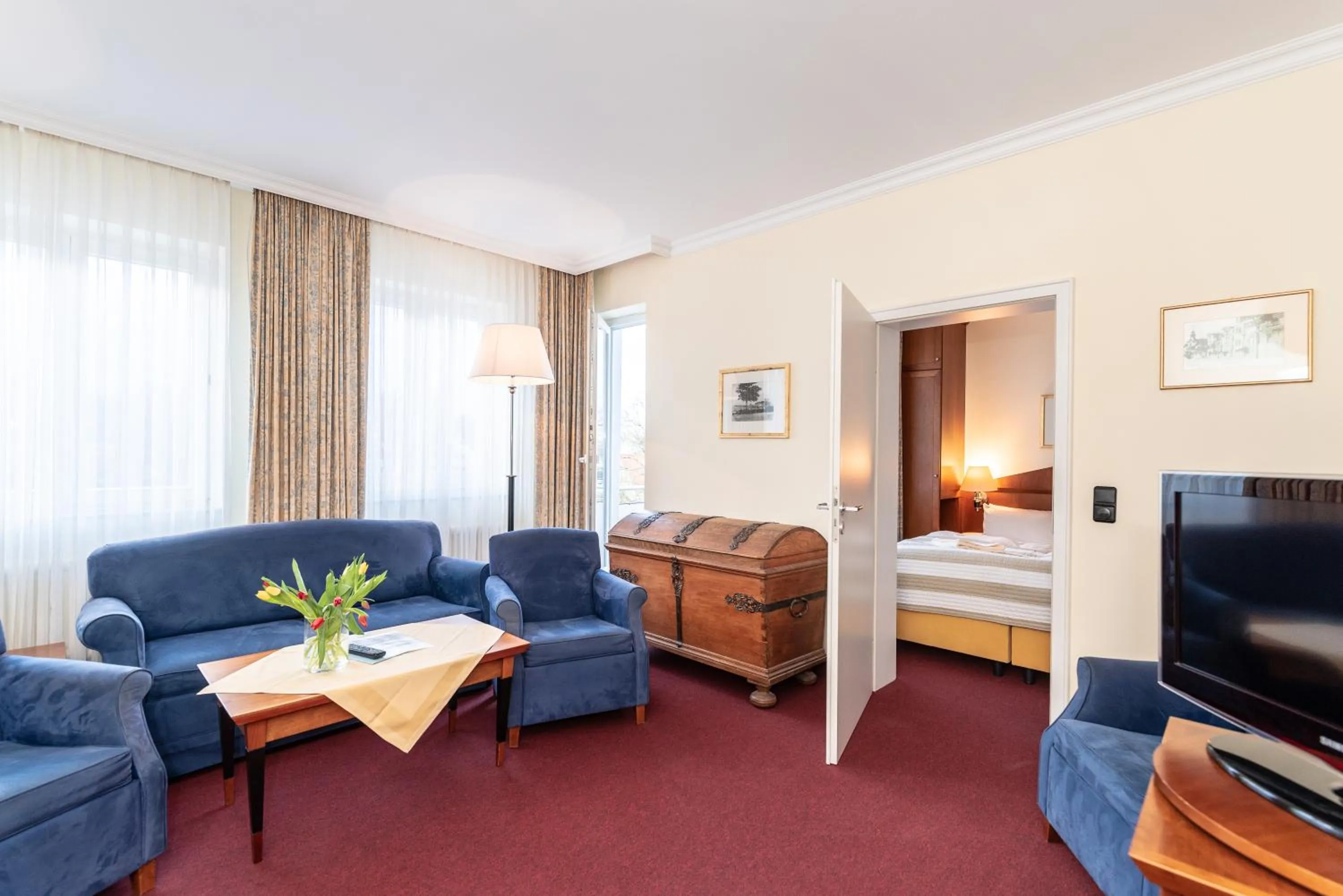 TV and multimedia, Bed in Aparthotel Seeschlösschen