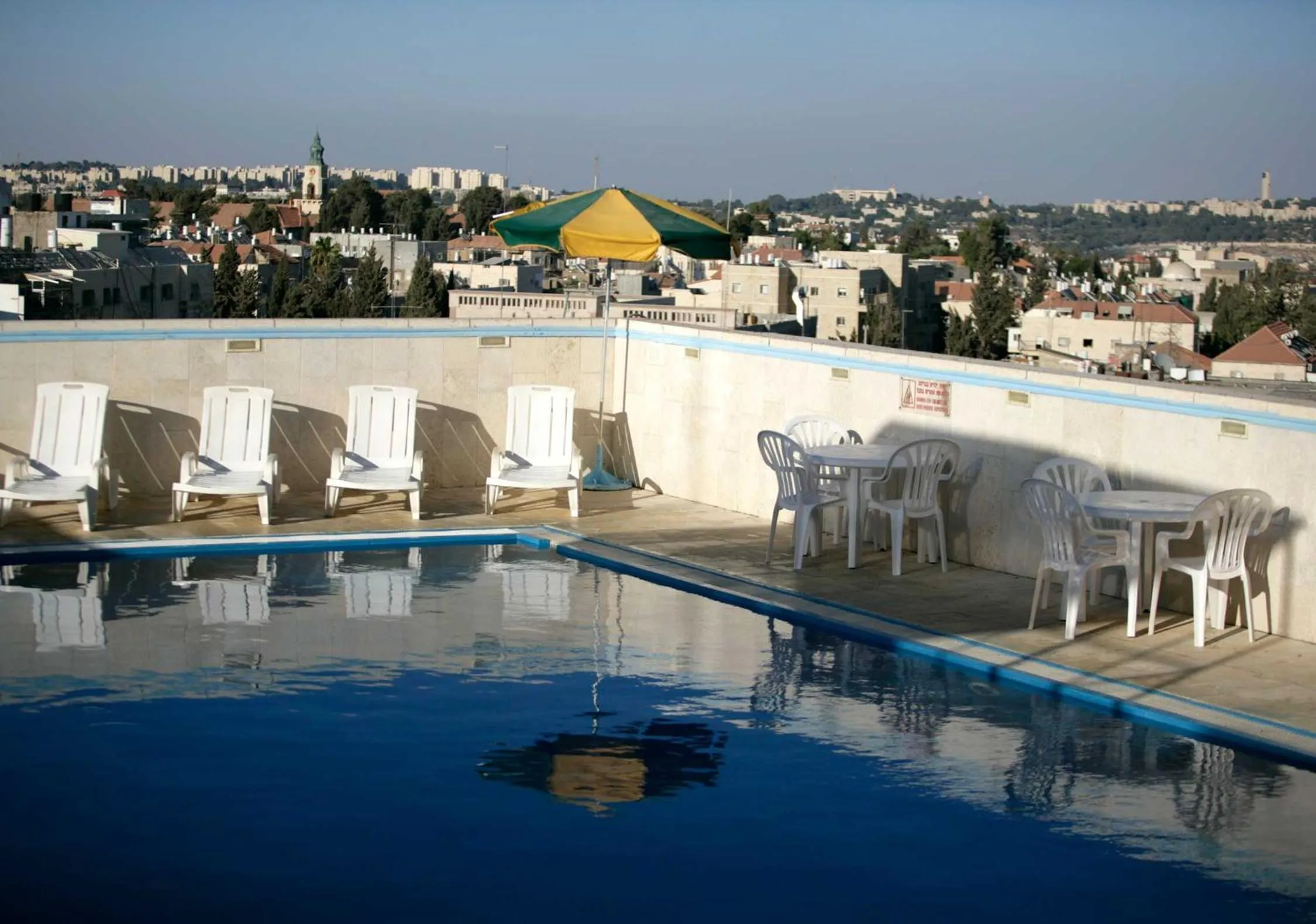 Pool view in Caesar Premier Jerusalem Hotel
