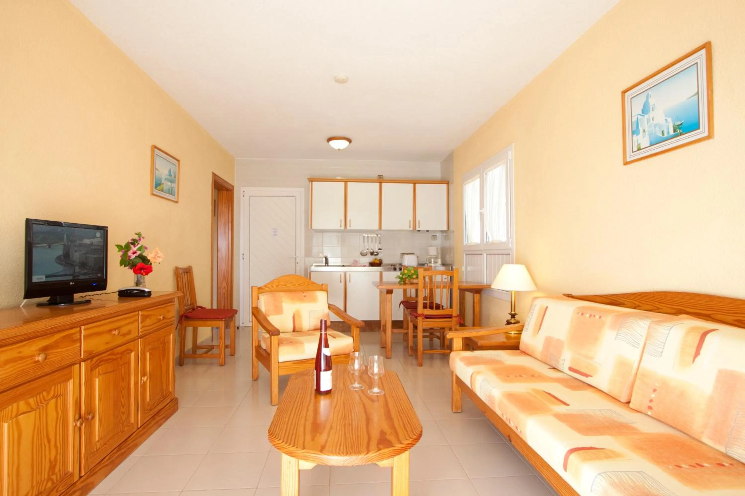 Living room in Bungalows Playa Limones