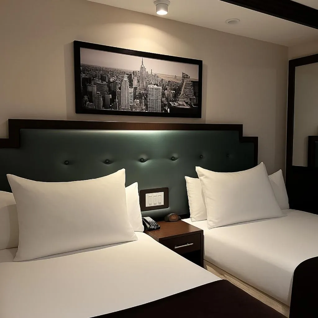 Bed in Aura Hotel Brooklyn