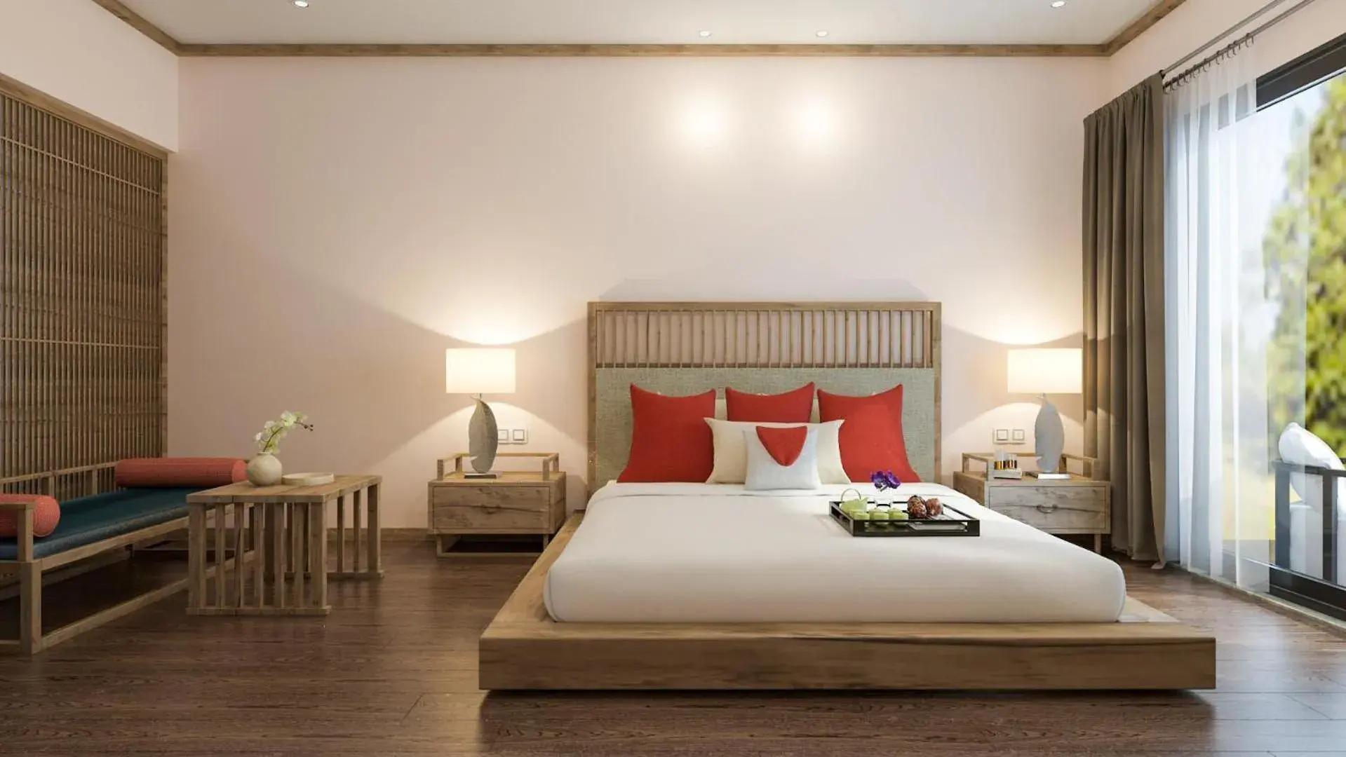 Family Bungalow with Bunk Bed and Ocean View in Sandy Beach Non Nuoc Resort Family Bungalow with Bunk Bed and Ocean View in Sandy Beach Non Nuoc Resort