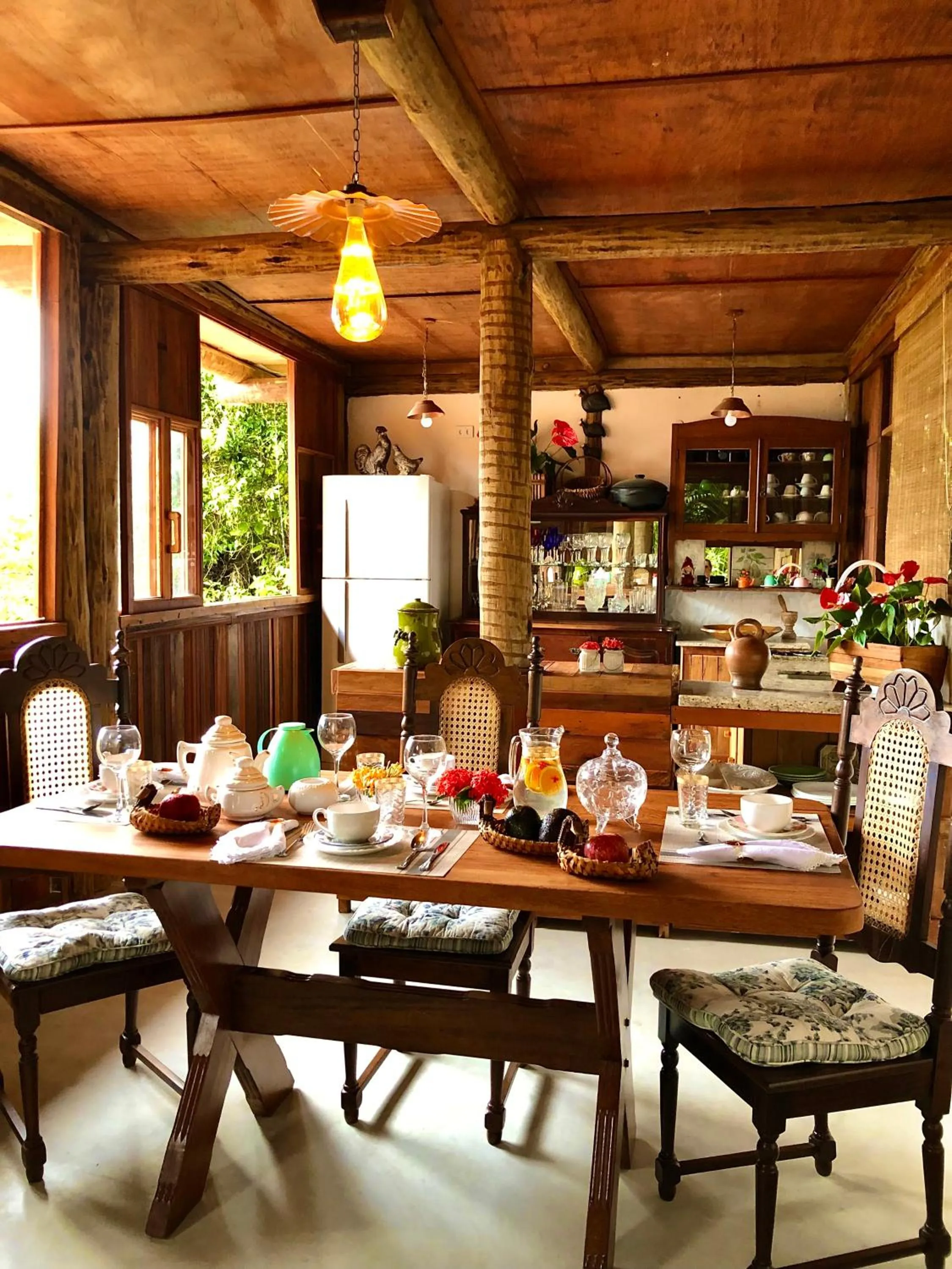 Dining area in Eliza, Bangalô vista mar em Trancoso